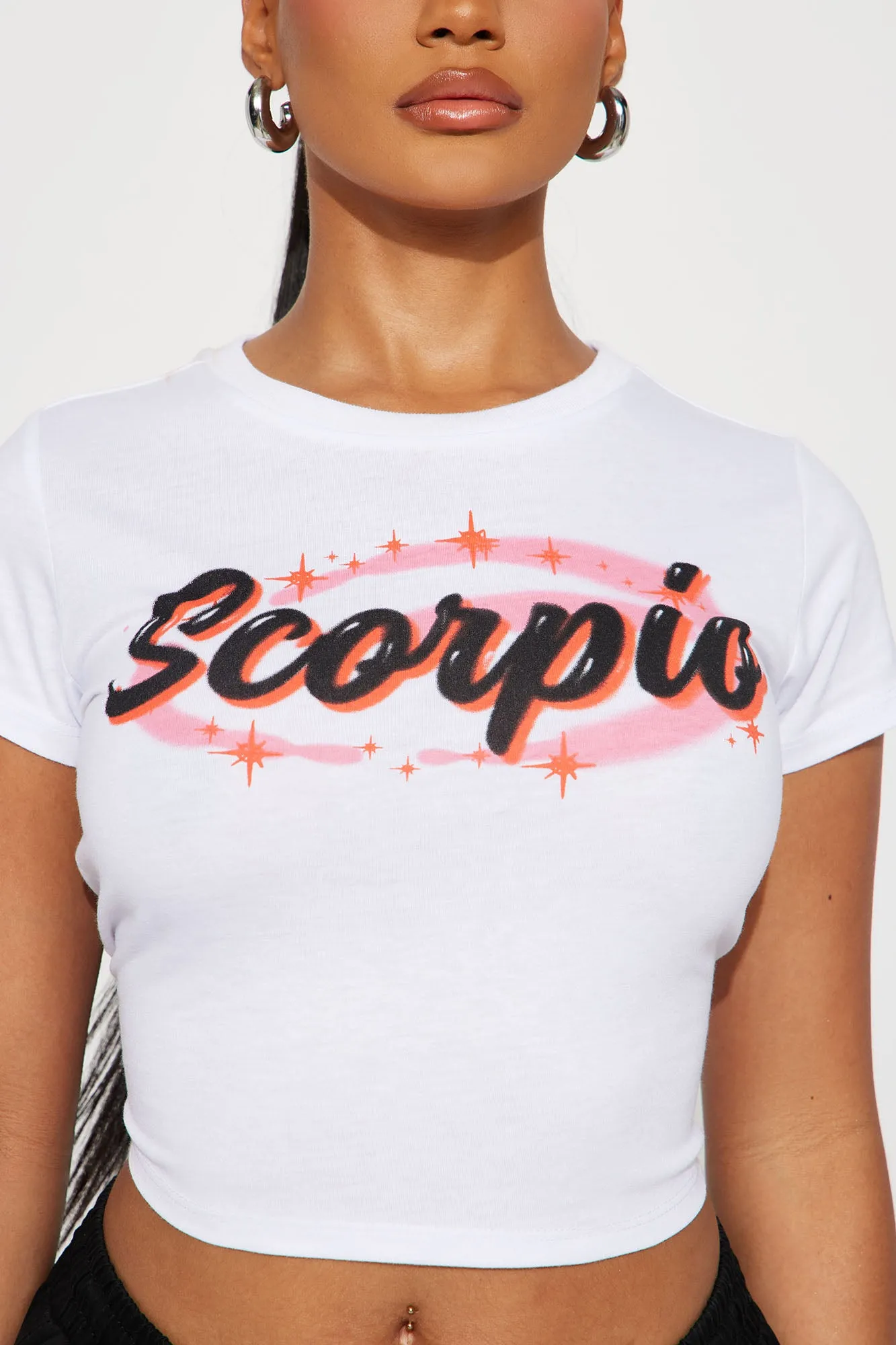 Scorpio Energy Fitted Tee - White sold by Fashion Nova product image thumbnail 3