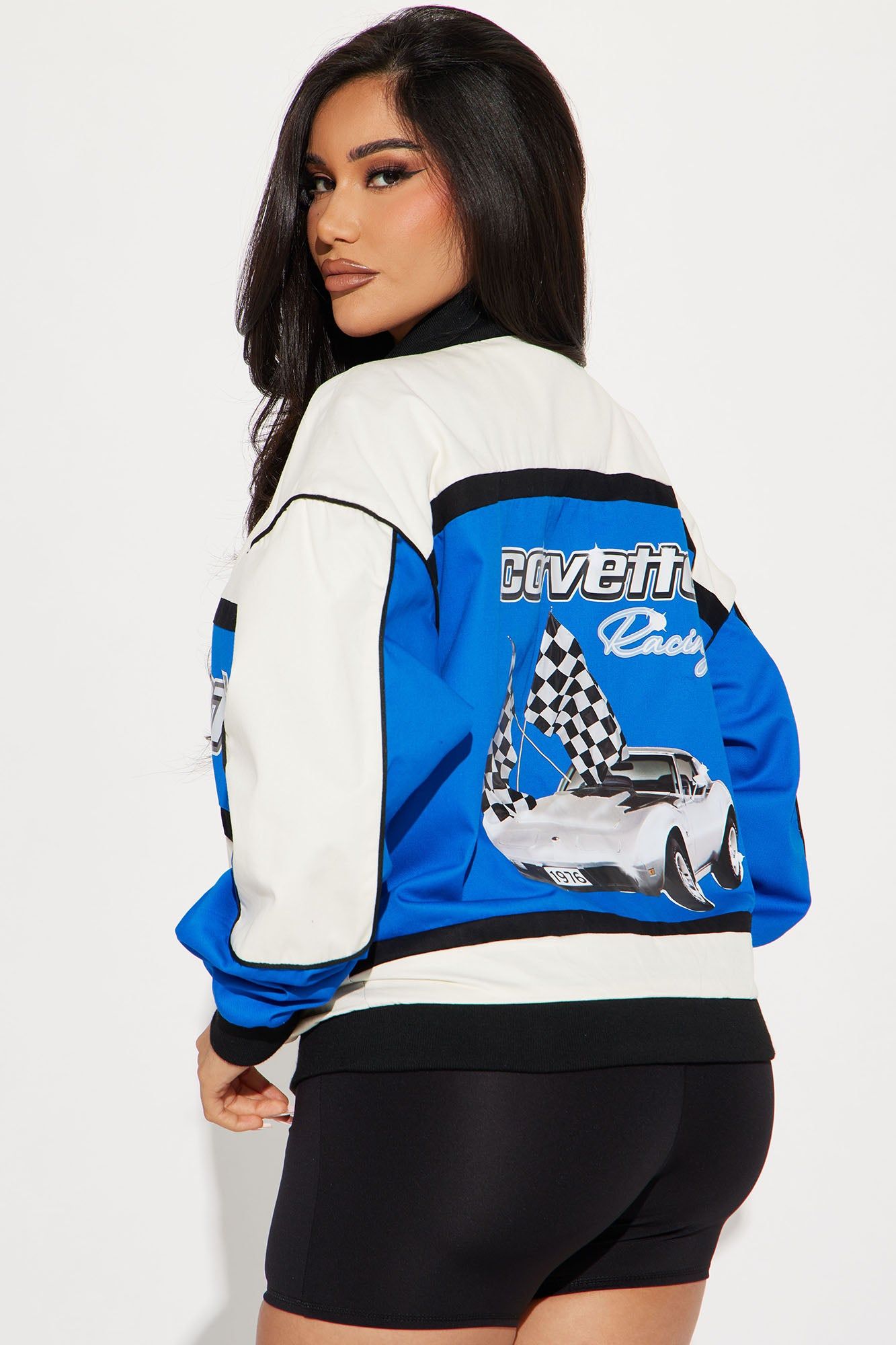 Corvette Bomber Jacket - Blue/combo sold by Fashion Nova product image thumbnail 4