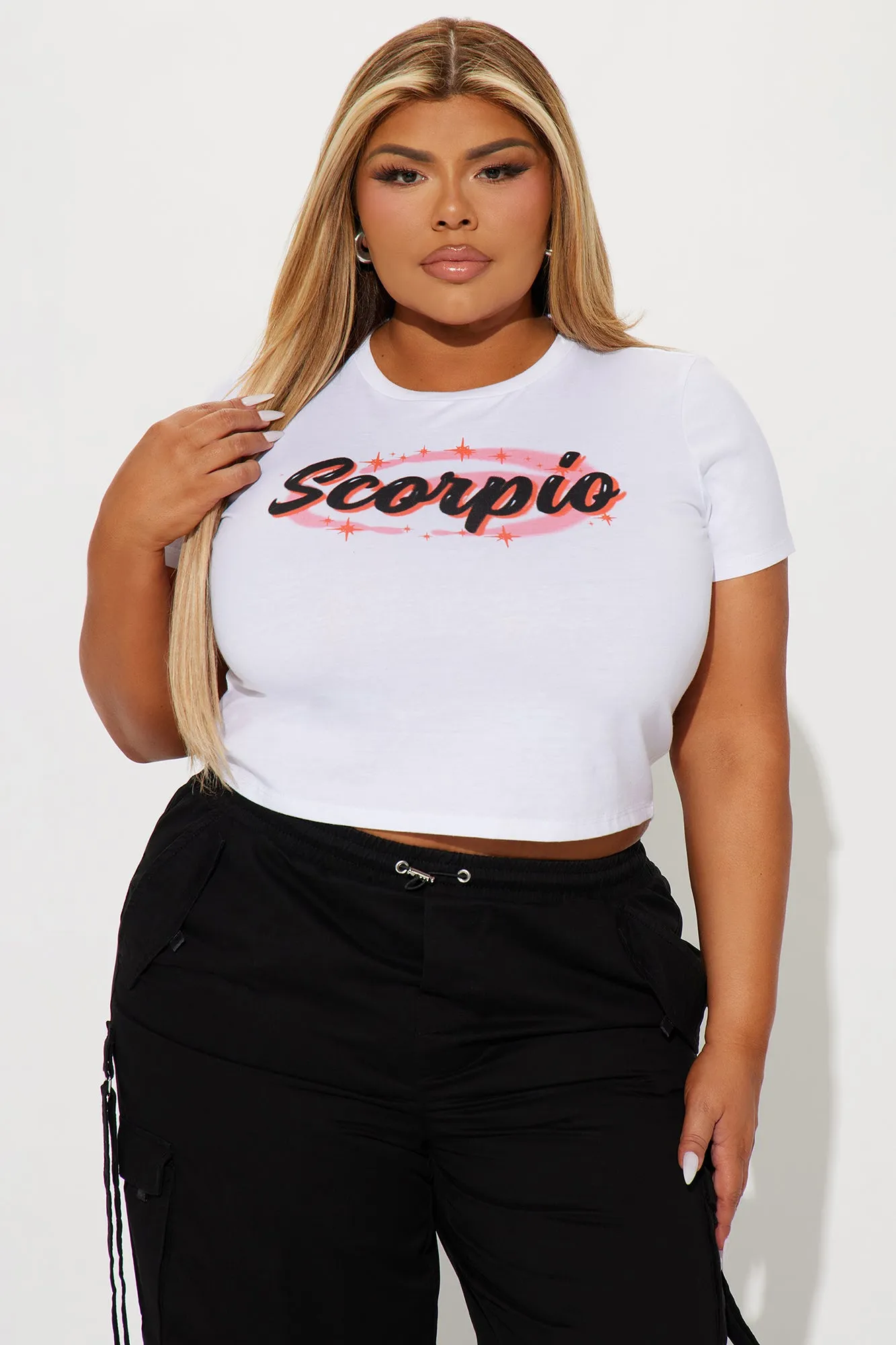 Scorpio Energy Fitted Tee - White sold by Fashion Nova product image thumbnail 5