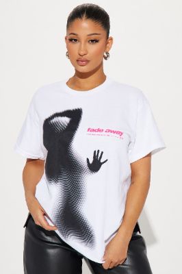 Fade Away Crew Neck Tee - White sold by Fashion Nova