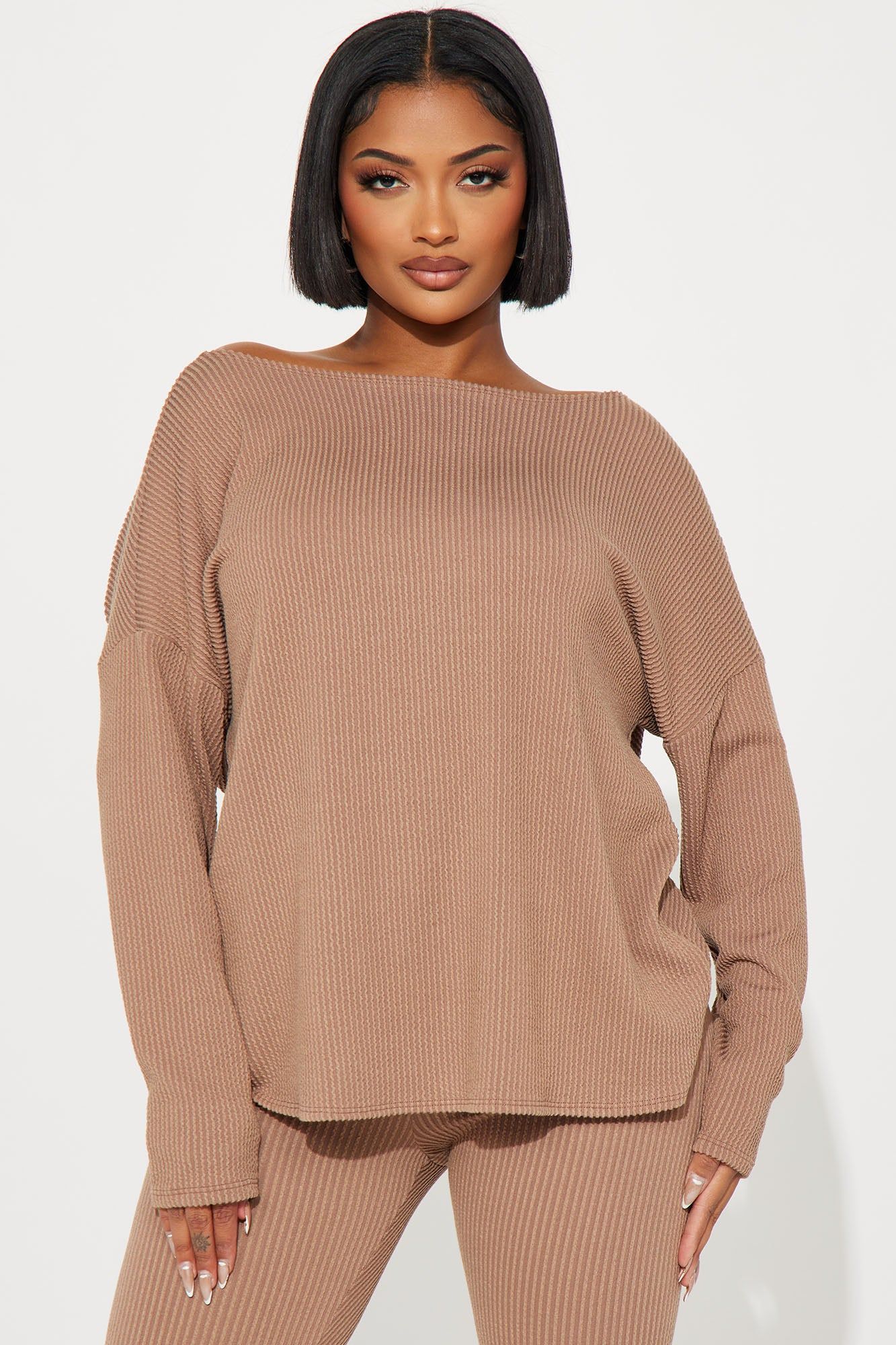 Don't Get Twisted Ribbed Legging Set - Camel sold by Fashion Nova product image thumbnail 2