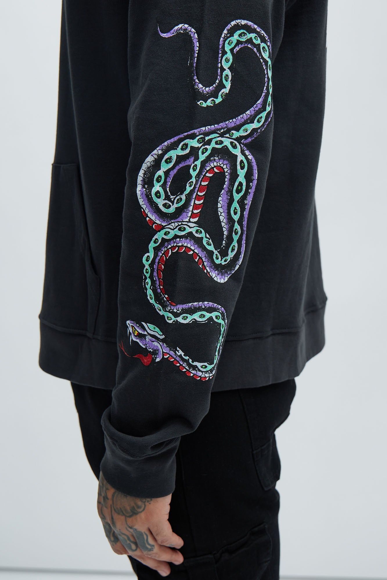 Ed Hardy Snake Hoodie - Black sold by Fashion Nova product image thumbnail 4