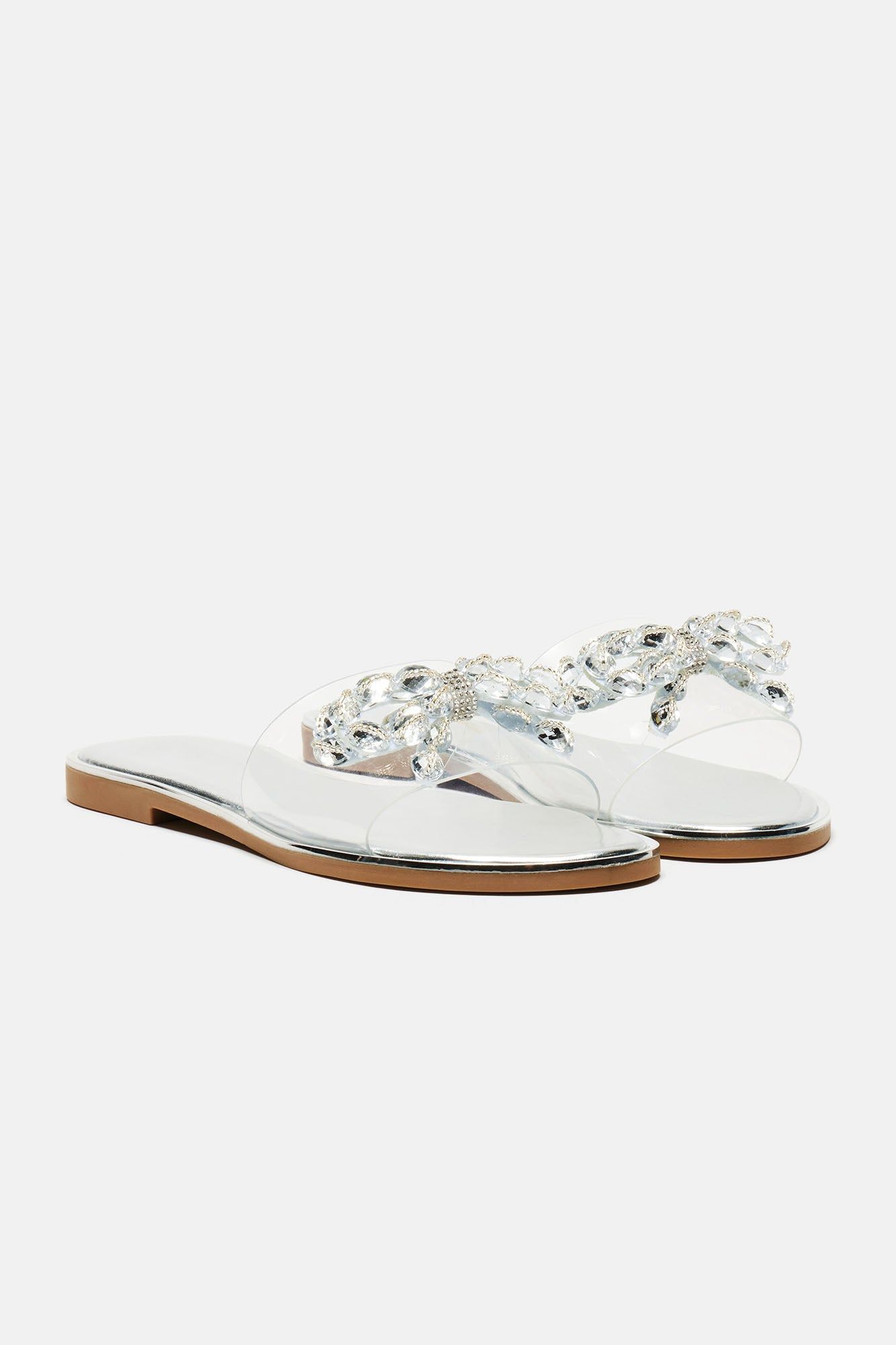 My Bestie Flat Sandals - Silver sold by Fashion Nova product image thumbnail 4