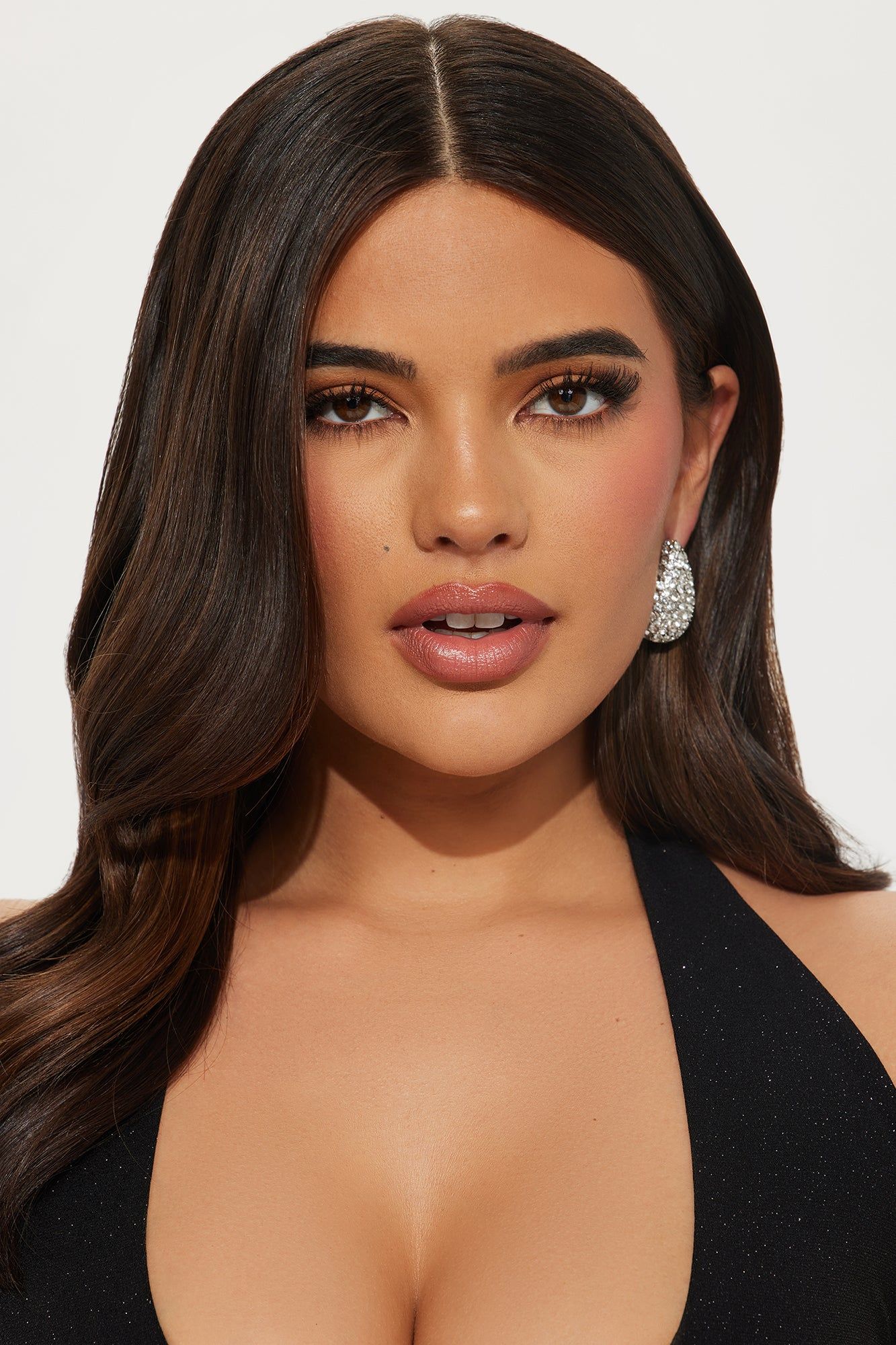 Nice Touch Rhinestone Earrings - Silver sold by Fashion Nova product image thumbnail 2