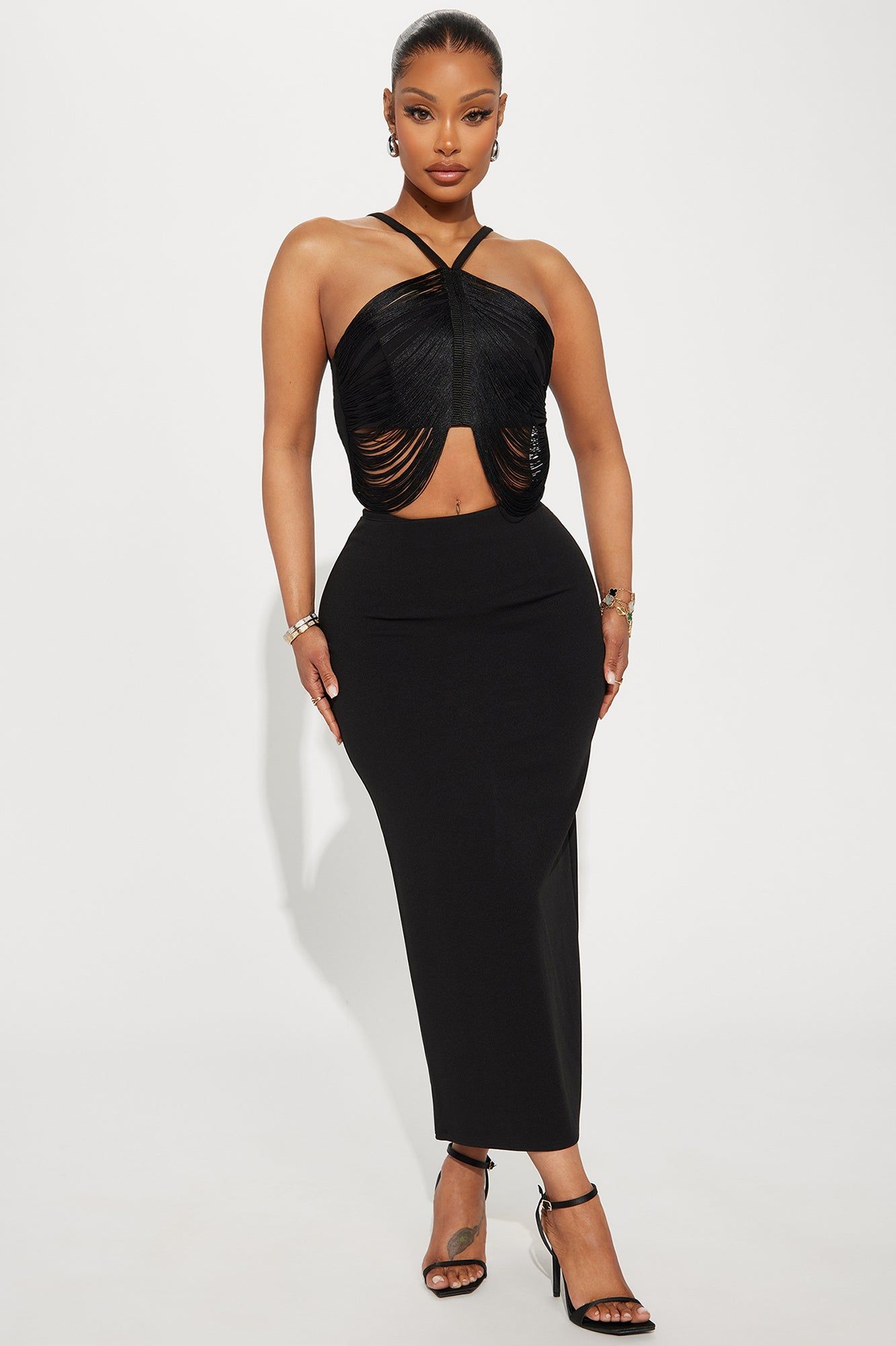 Deep Desire Skirt Set - Black sold by Fashion Nova