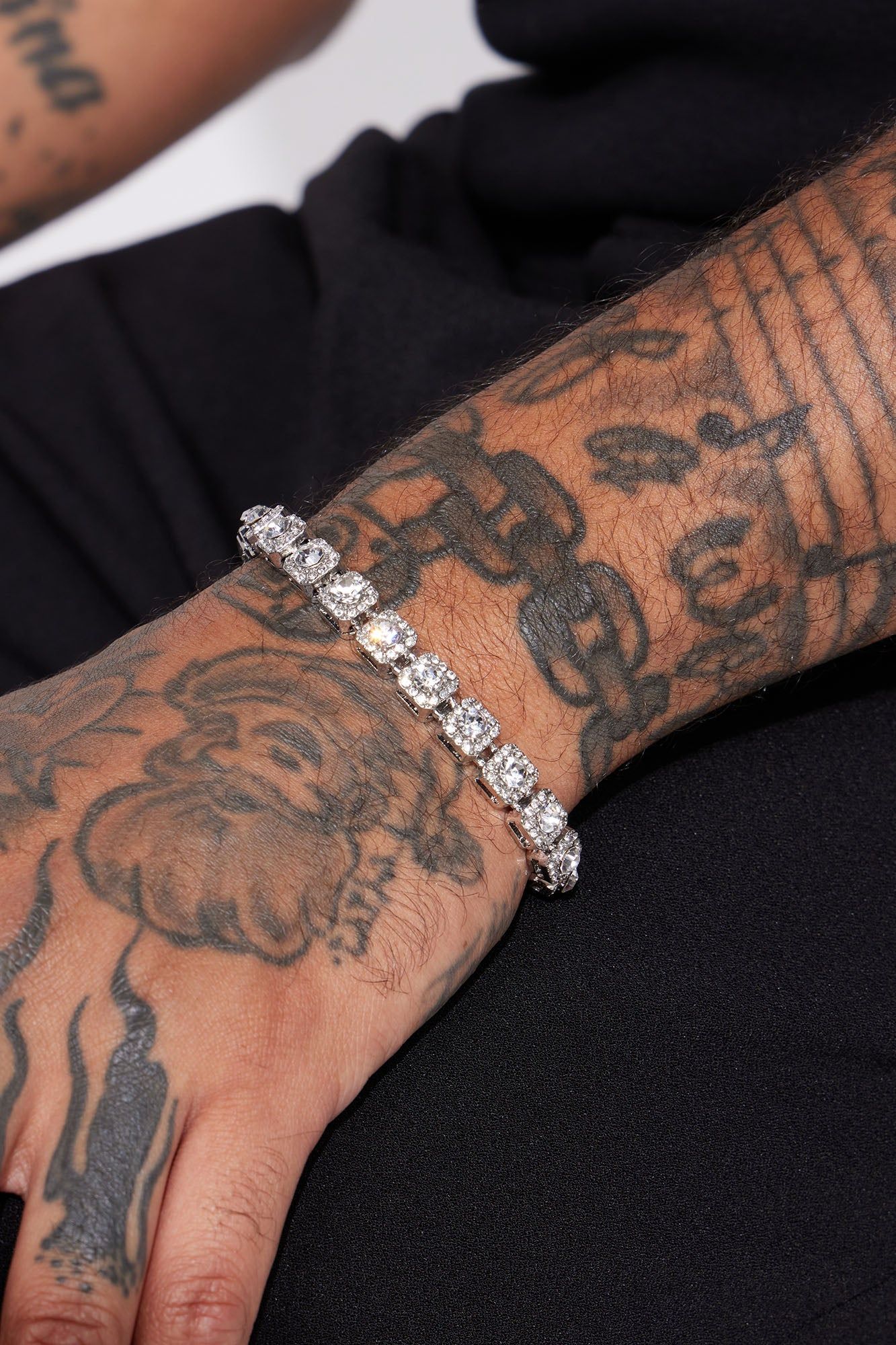 Iced Micro Cluster Chain Bracelet - Silver sold by Fashion Nova