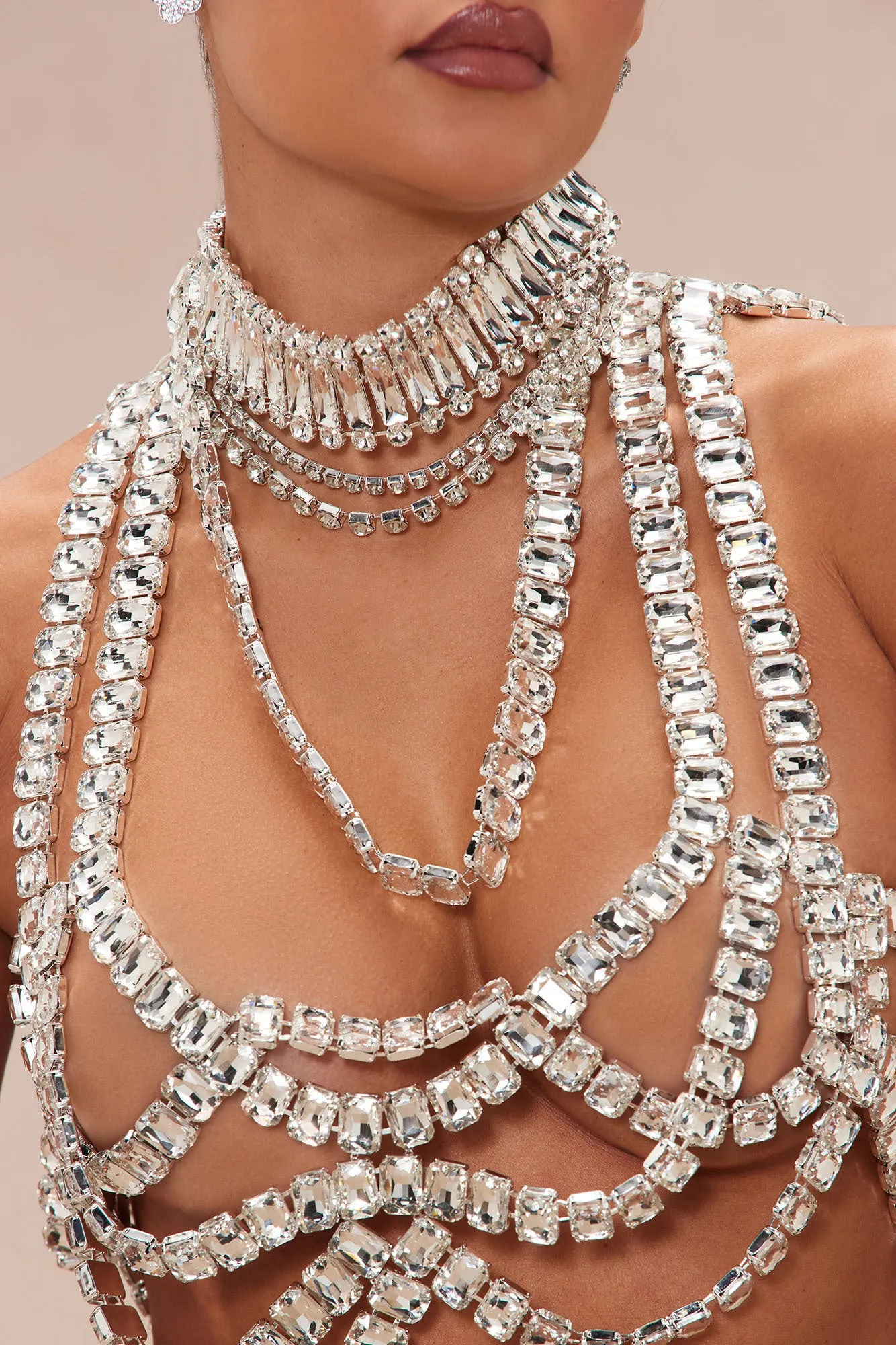 Carma Embellished Rhinestoned Top - Silver sold by Fashion Nova product image thumbnail 3