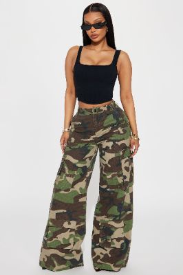 Amelia Cargo Ripstop Pant - Olive/combo sold by Fashion Nova