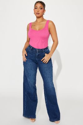 Natalie Ribbed Seamless Bodysuit - Fuchsia sold by Fashion Nova