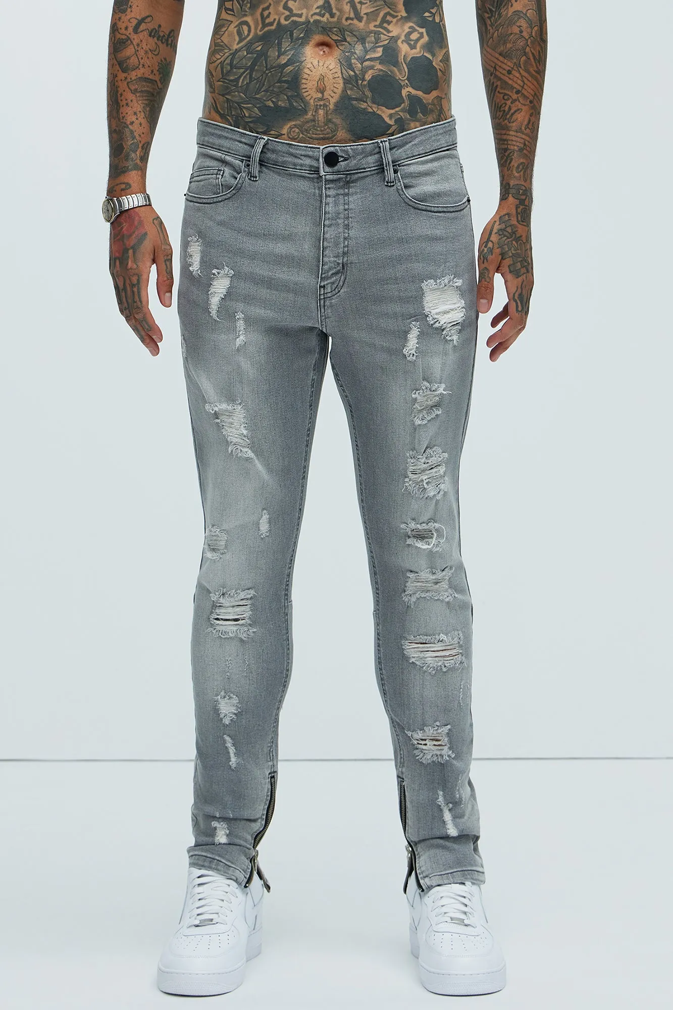 Stay Positive Skinny Jean - Grey sold by Fashion Nova product image thumbnail 3