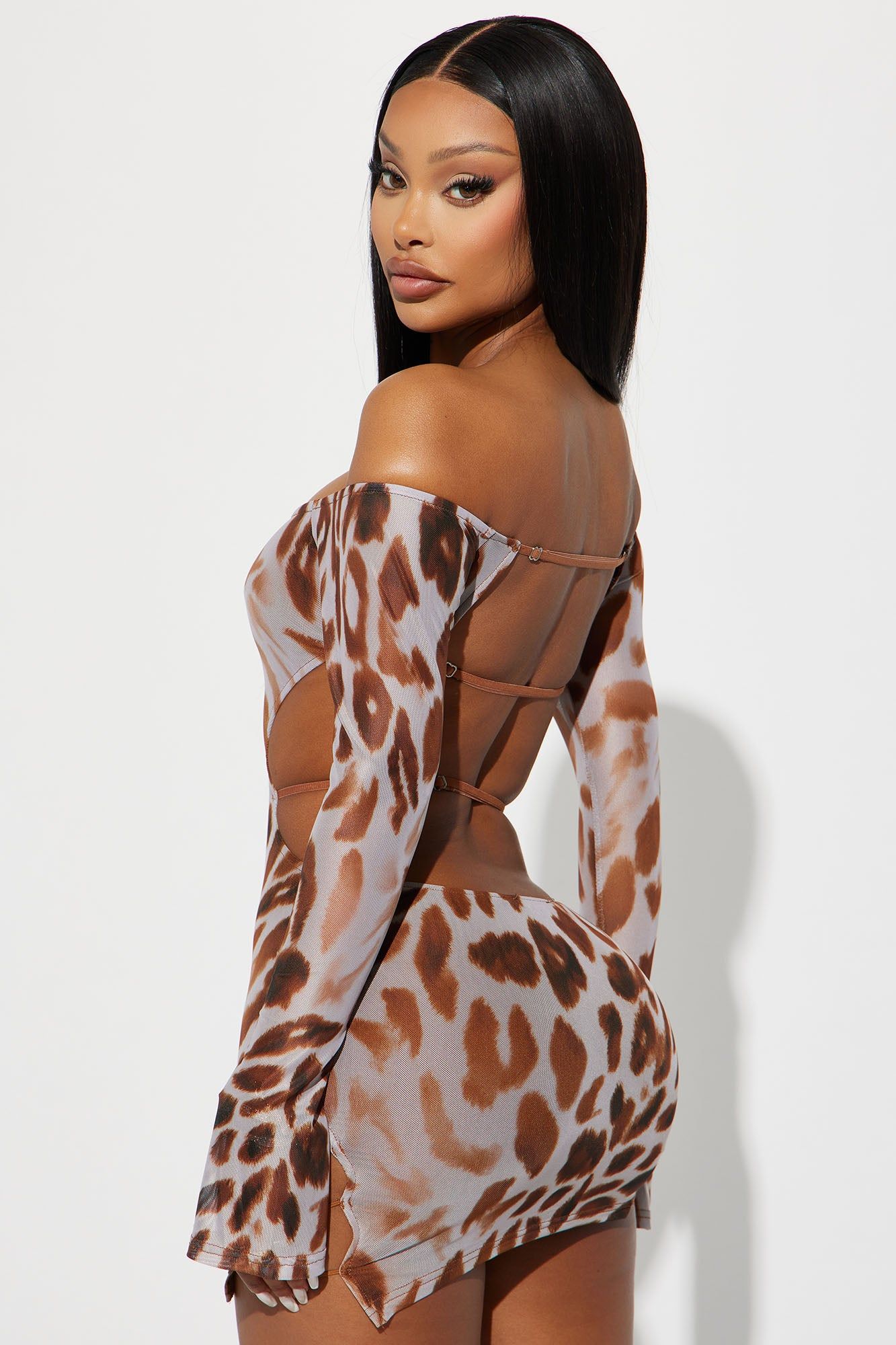 Alexia Micro Mini Dress - Brown sold by Fashion Nova product image thumbnail 3