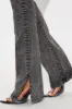 Side Slit Stretch Slim Bootcut Jeans - Black Wash sold by Fashion Nova