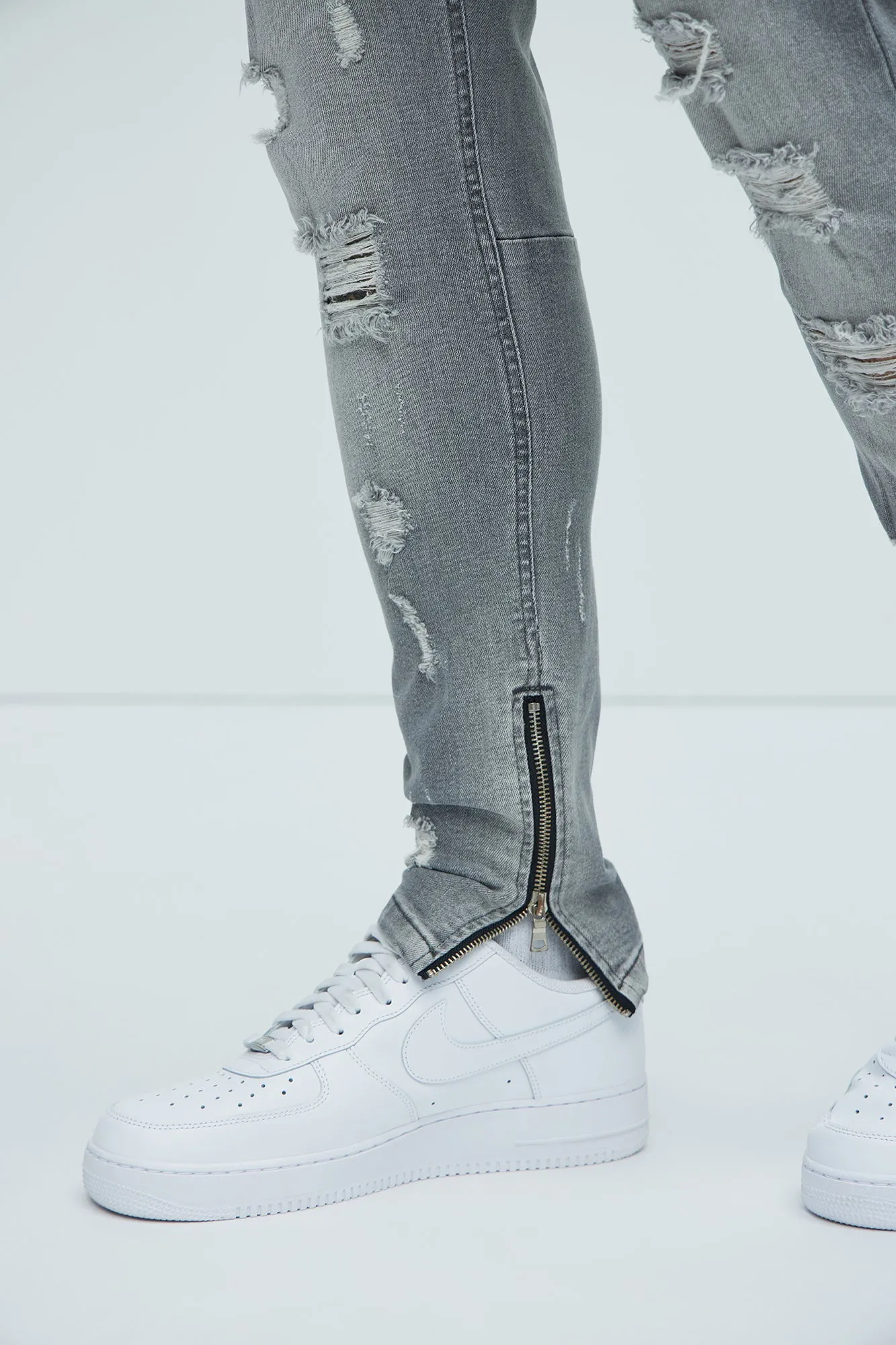 Stay Positive Skinny Jean - Grey sold by Fashion Nova product image thumbnail 5