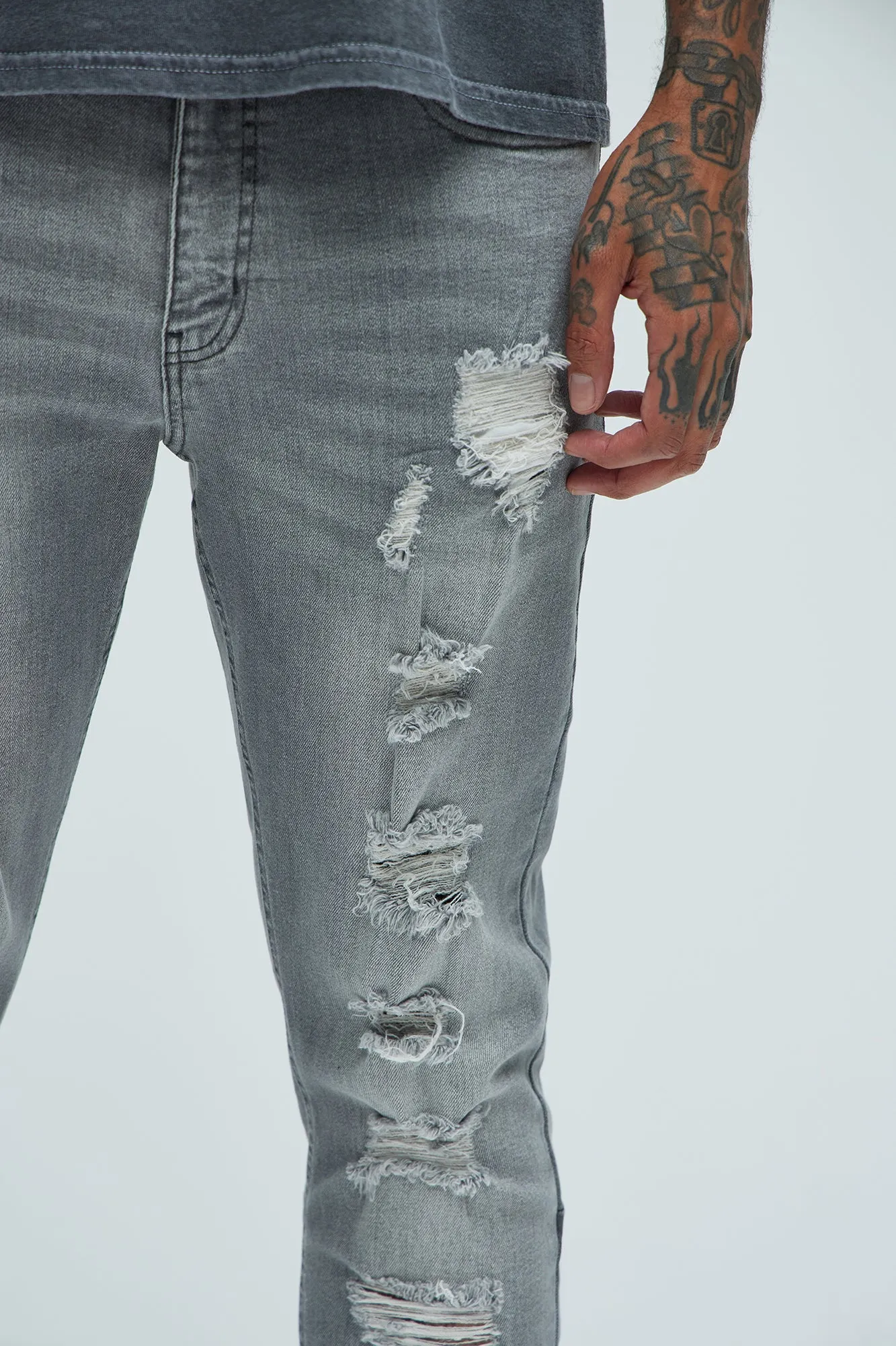 Stay Positive Skinny Jean - Grey sold by Fashion Nova product image thumbnail 2