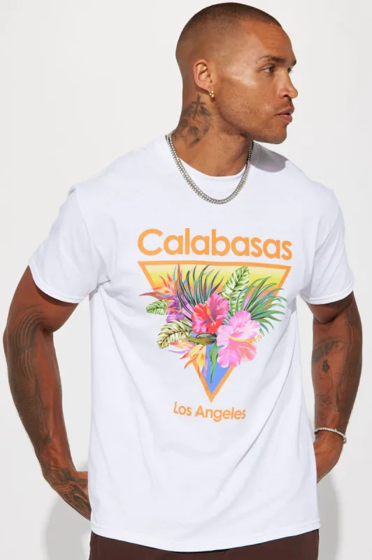 Calabasas LA Short Sleeve Tee - White sold by Fashion Nova