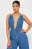 Always A Statement Denim Jumpsuit - Medium Wash sold by Fashion Nova