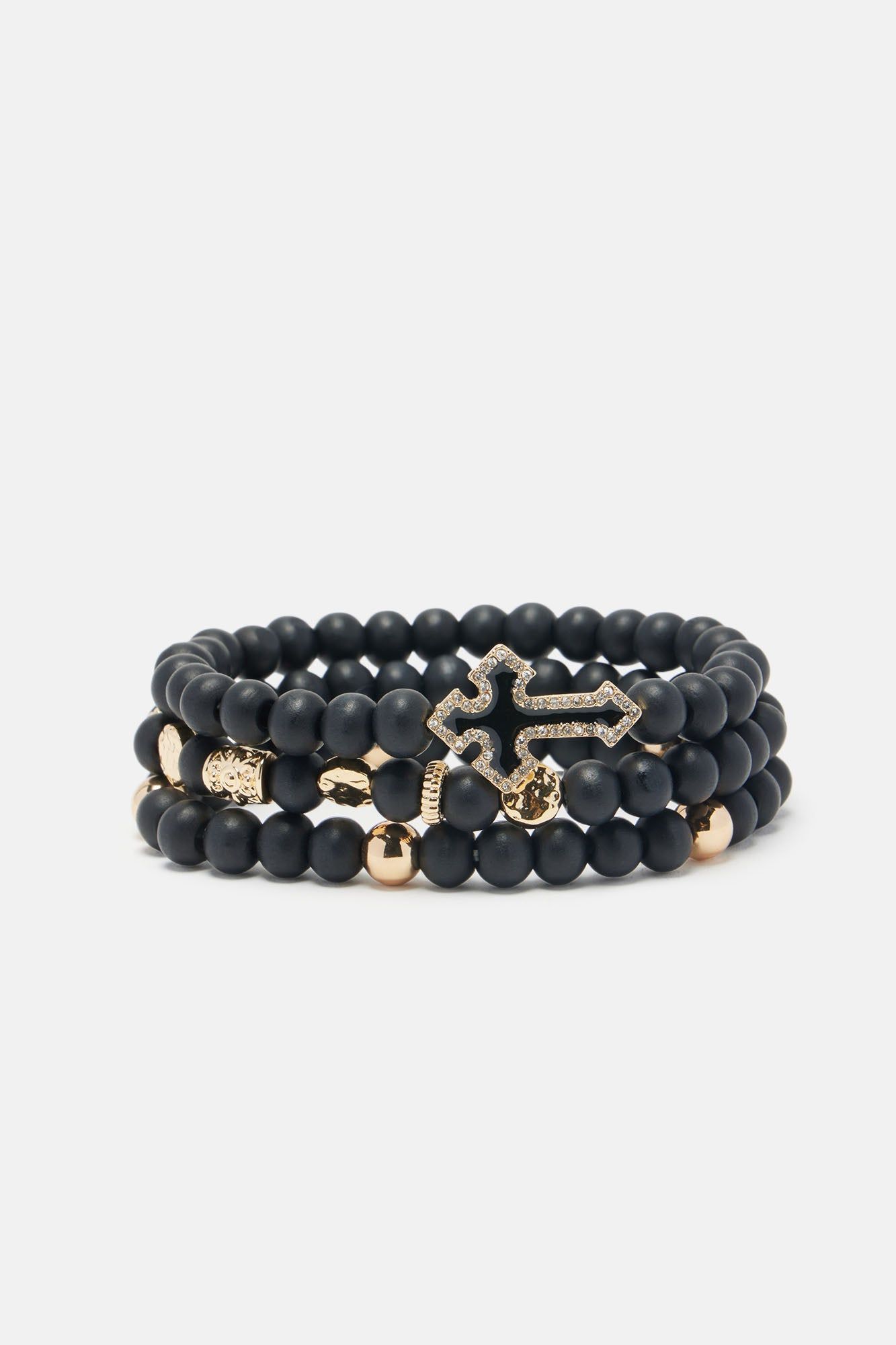 Among Angels Bracelet Set - Black/Gold sold by Fashion Nova product image thumbnail 3