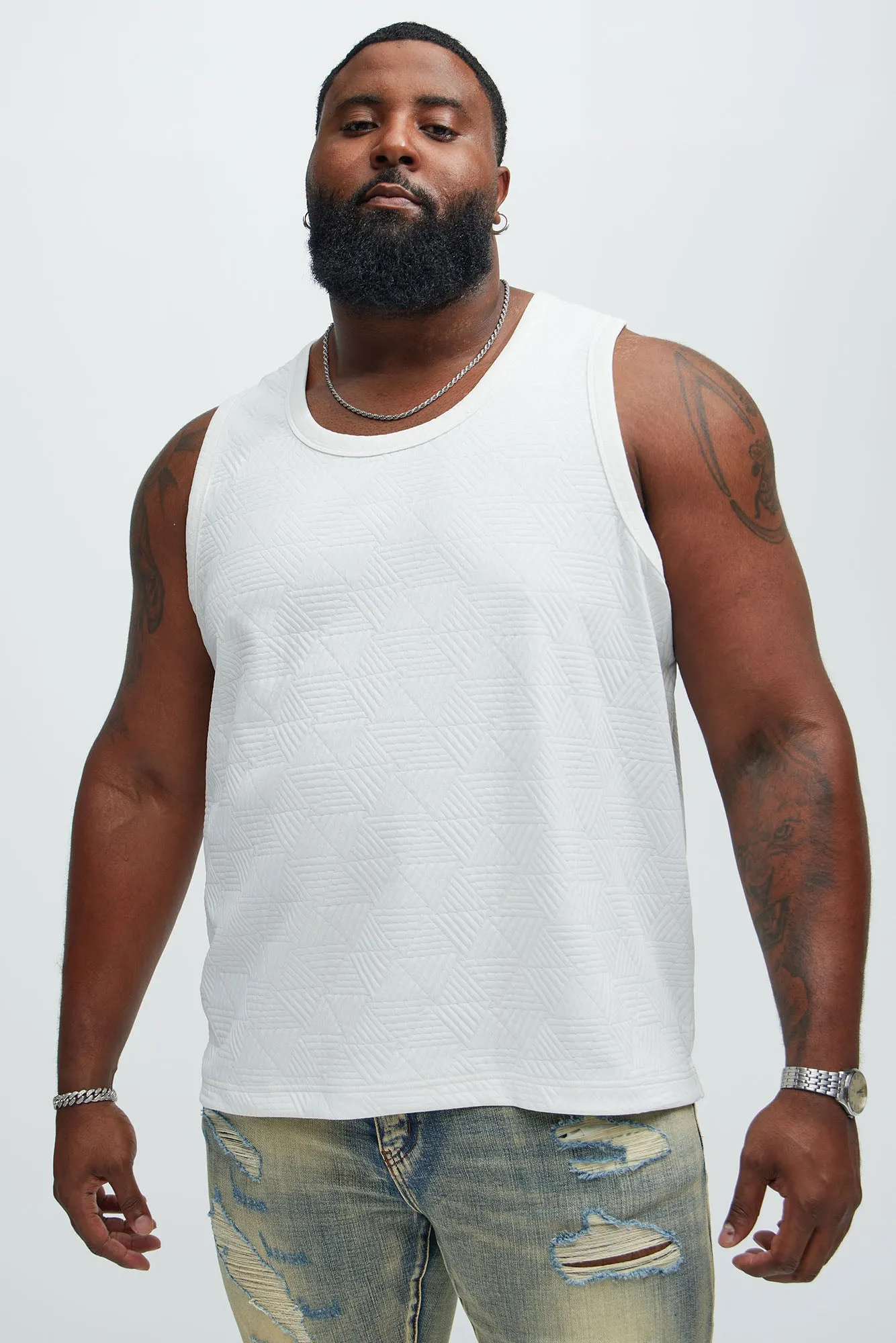 Kodi Textured Tank - White sold by Fashion Nova product image thumbnail 5