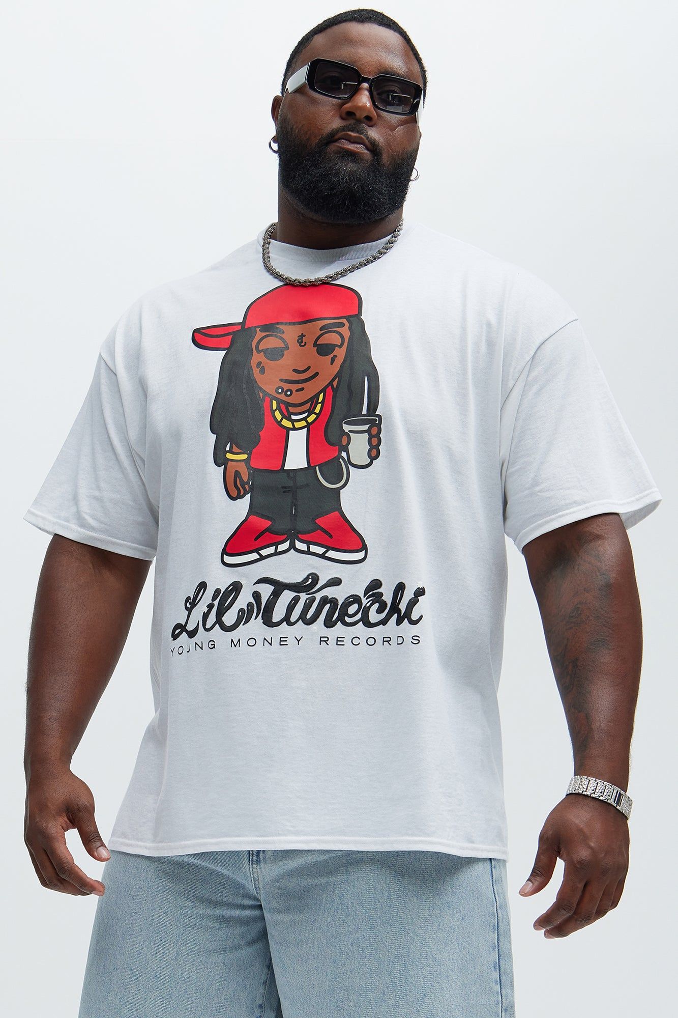 Lil Wayne Tunechi Short Sleeve Tee - White sold by Fashion Nova product image thumbnail 4
