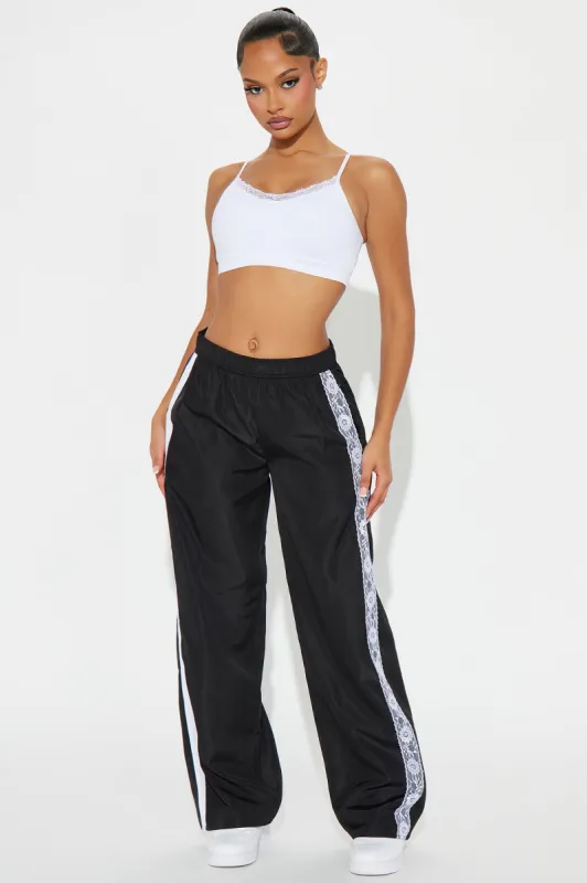 Keep Your Pace Track Pant - Black sold by Fashion Nova