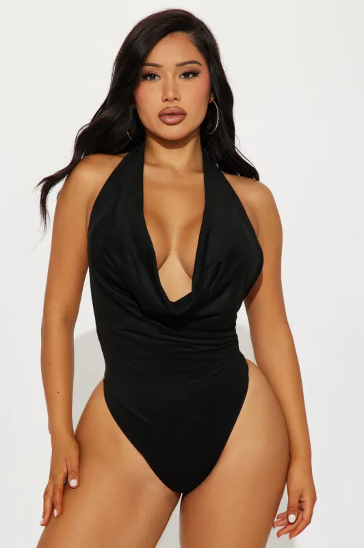 Cowgirl Era Suede Bodysuit - Black sold by Fashion Nova