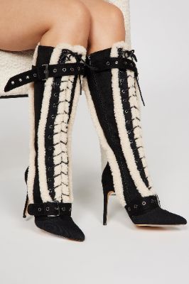 Just Over You Knee High Boots - Black sold by Fashion Nova