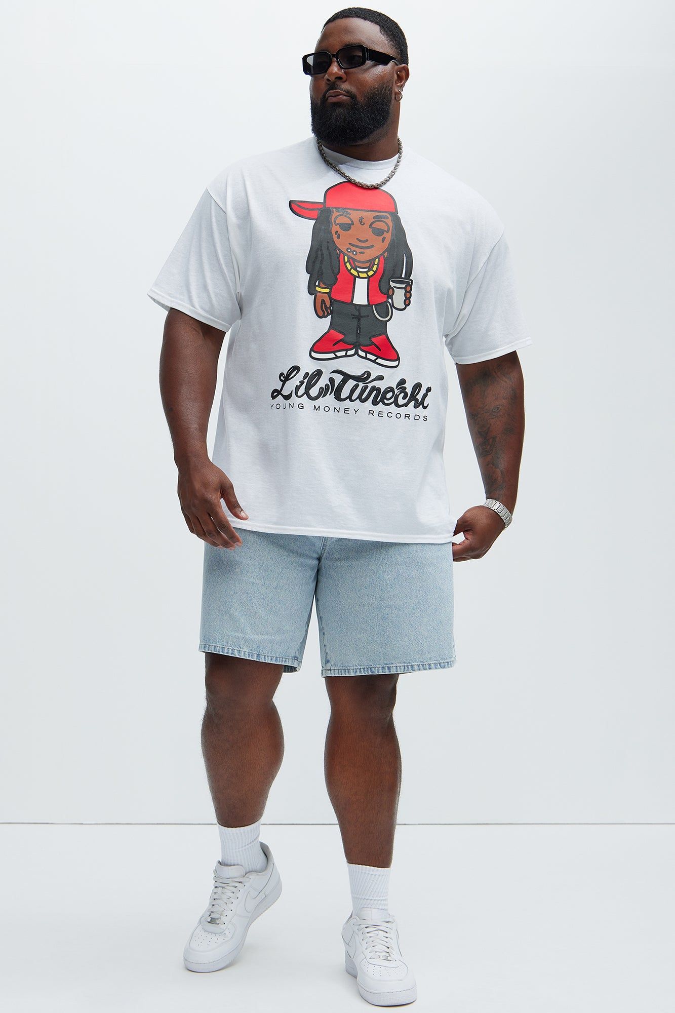 Lil Wayne Tunechi Short Sleeve Tee - White sold by Fashion Nova product image thumbnail 5