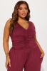 Flirtacious Ways Jumpsuit  - Burgundy sold by Fashion Nova