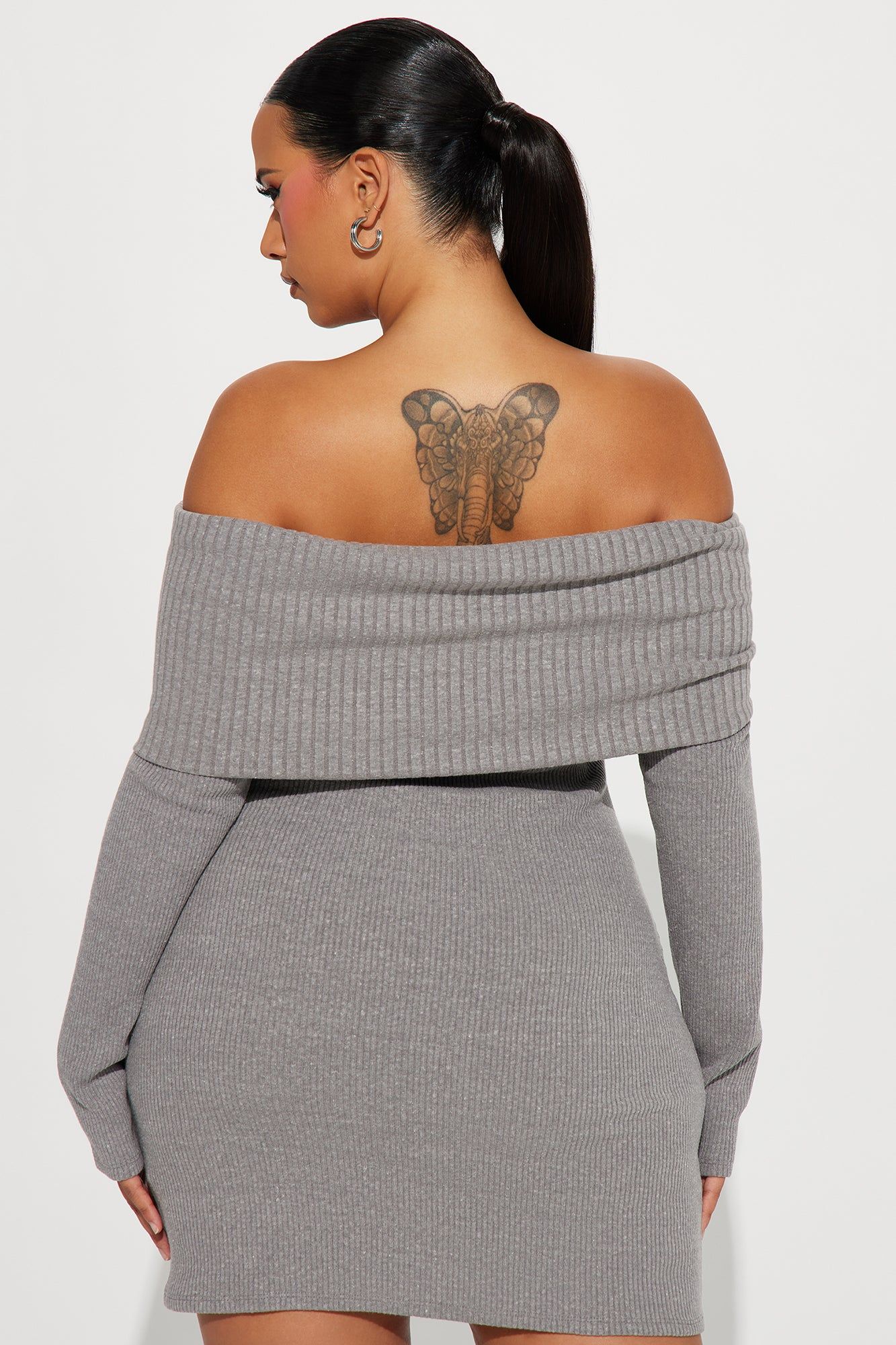 Ellie Sweater Mini Dress - Grey sold by Fashion Nova product image thumbnail 6