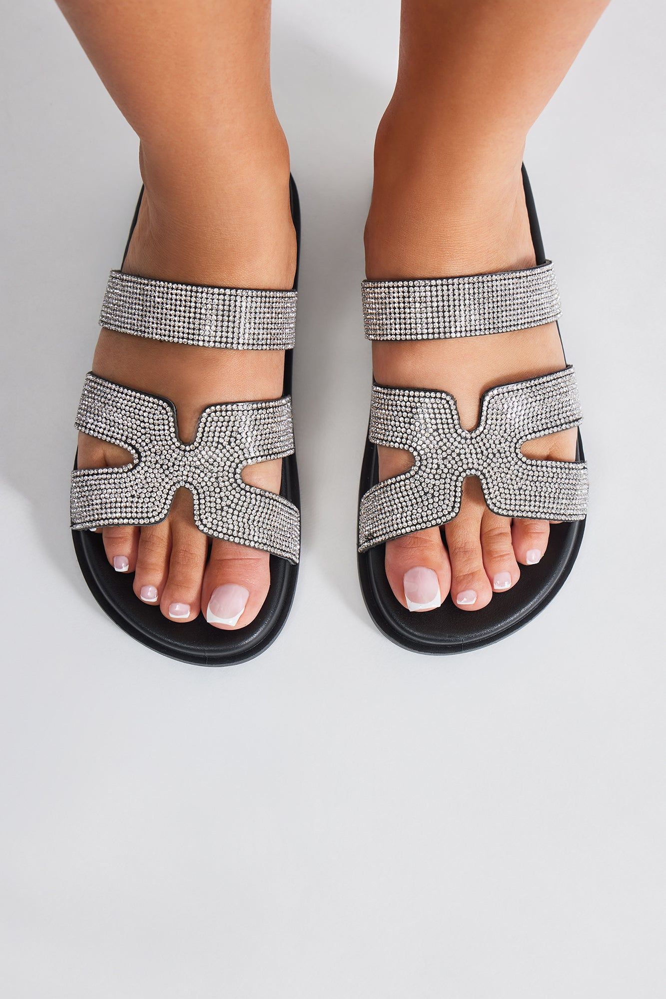 Show Me Around Flat Sandals - Silver sold by Fashion Nova
