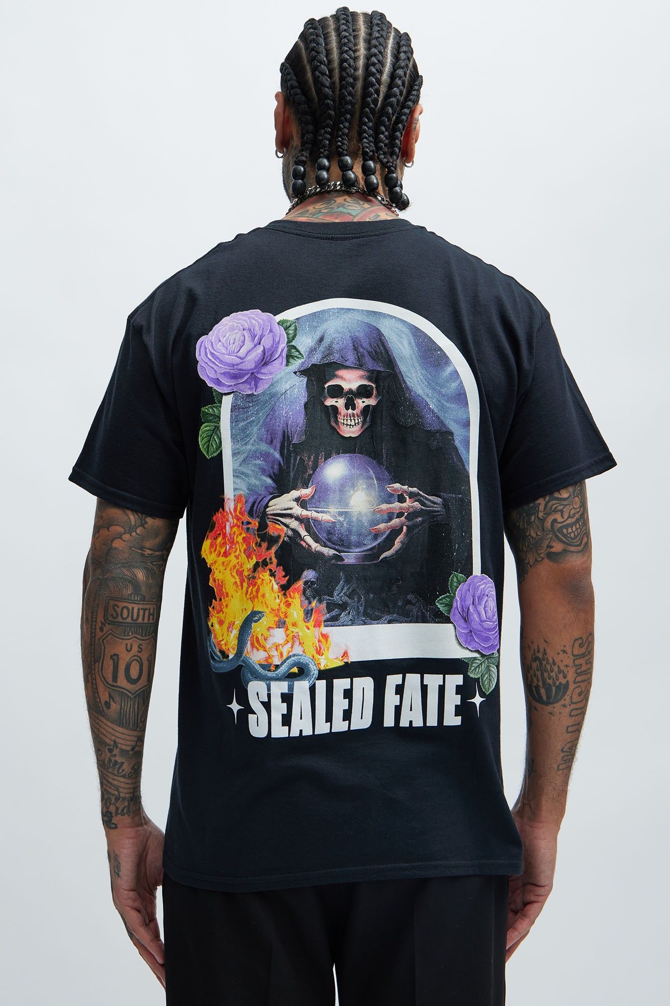 Ominous Fate Short Sleeve Tee - Black sold by Fashion Nova product image thumbnail 4