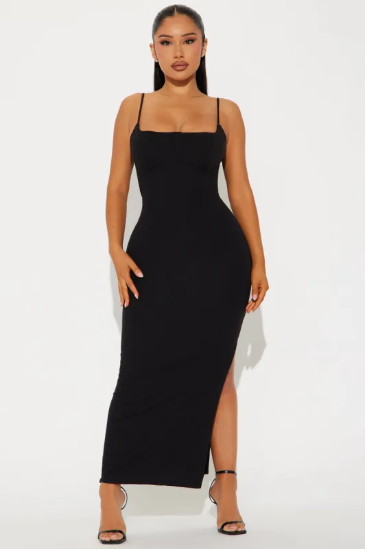 Always On My Mind Maxi Dress - Black sold by Fashion Nova