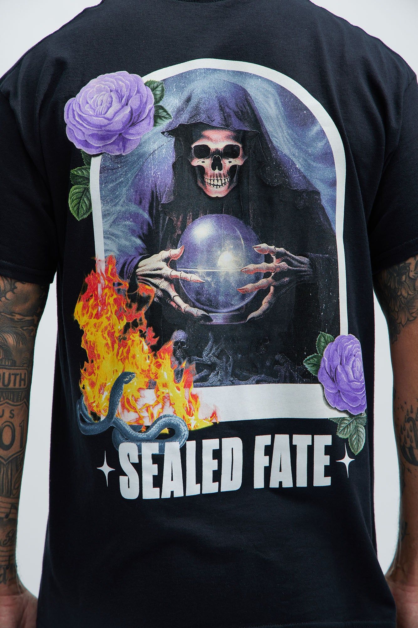 Ominous Fate Short Sleeve Tee - Black sold by Fashion Nova product image thumbnail 5