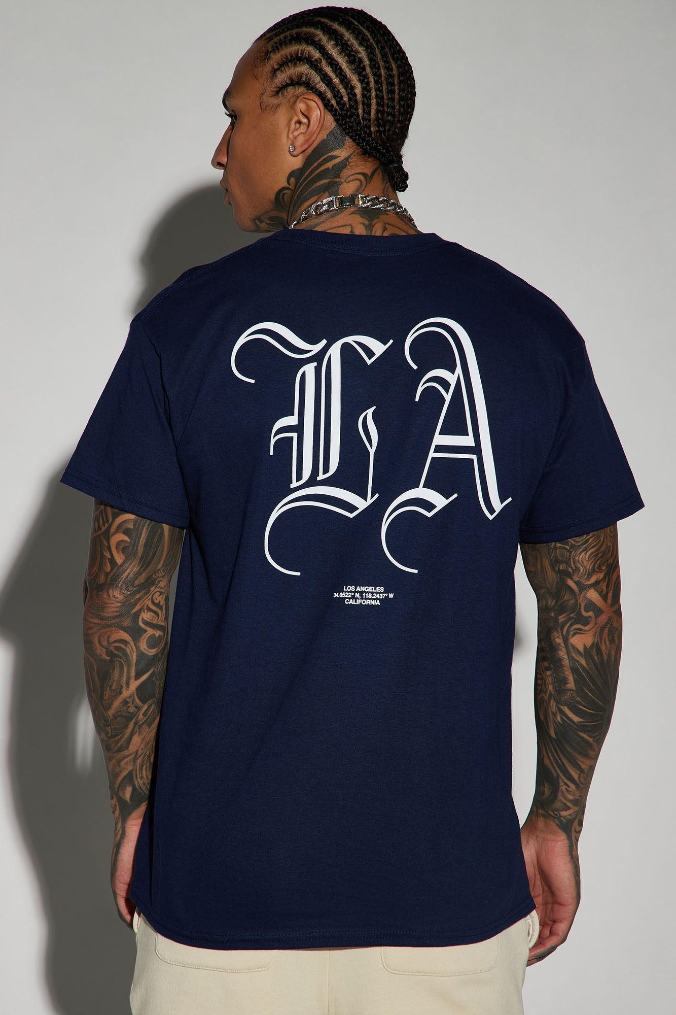 LA Original Short Sleeve Tee - Navy sold by Fashion Nova product image thumbnail 5