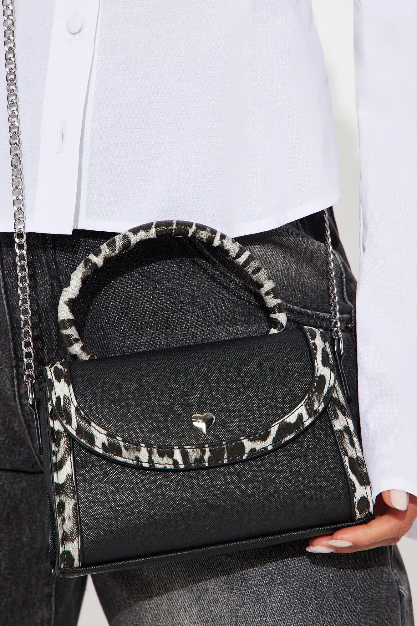 Secrets Of The Jungle Crossbody Bag - Black/Black sold by Fashion Nova product image thumbnail 2