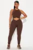 Namaste Seamless Active Leggings - Chocolate sold by Fashion Nova