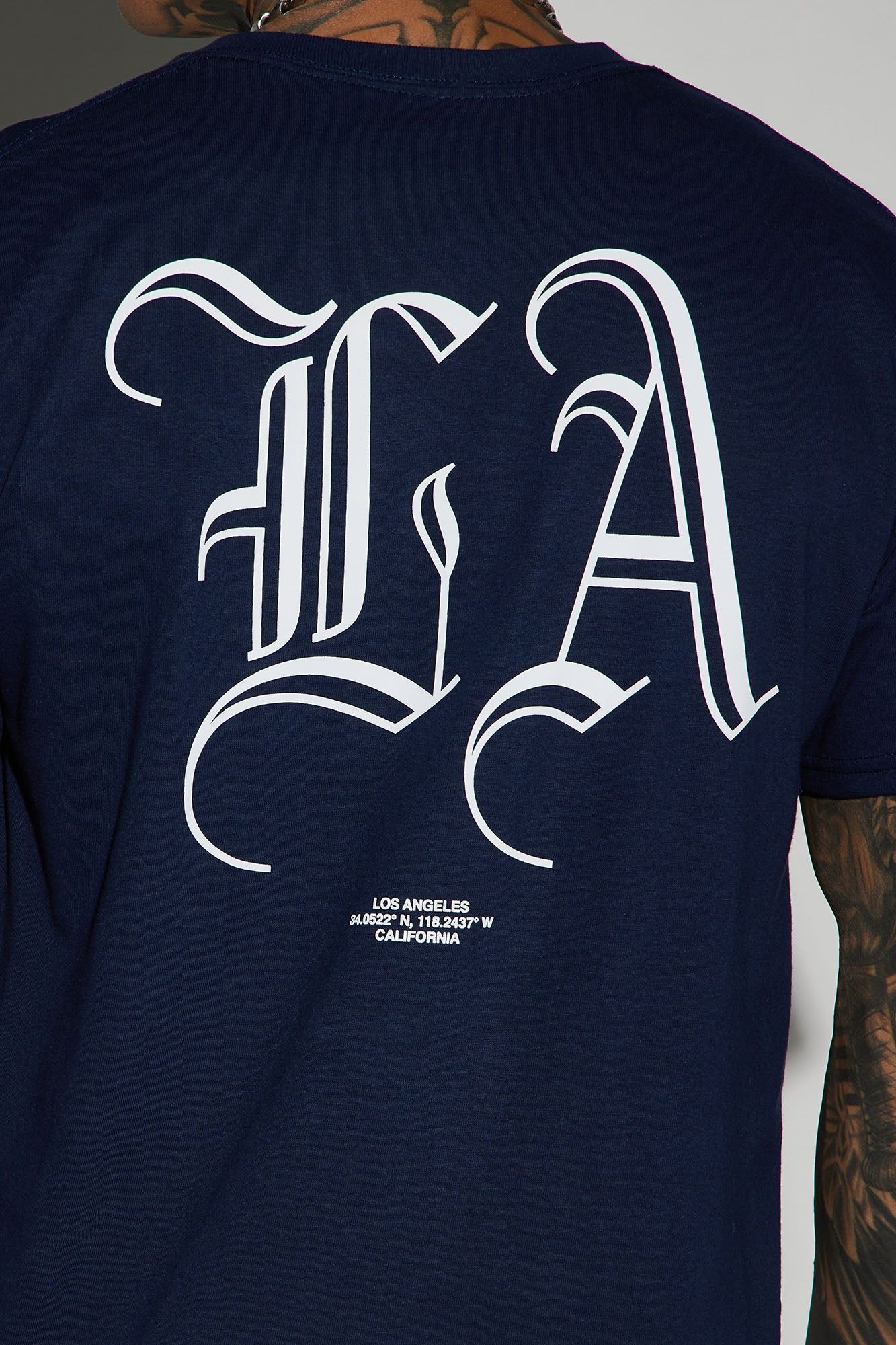 LA Original Short Sleeve Tee - Navy sold by Fashion Nova product image thumbnail 4