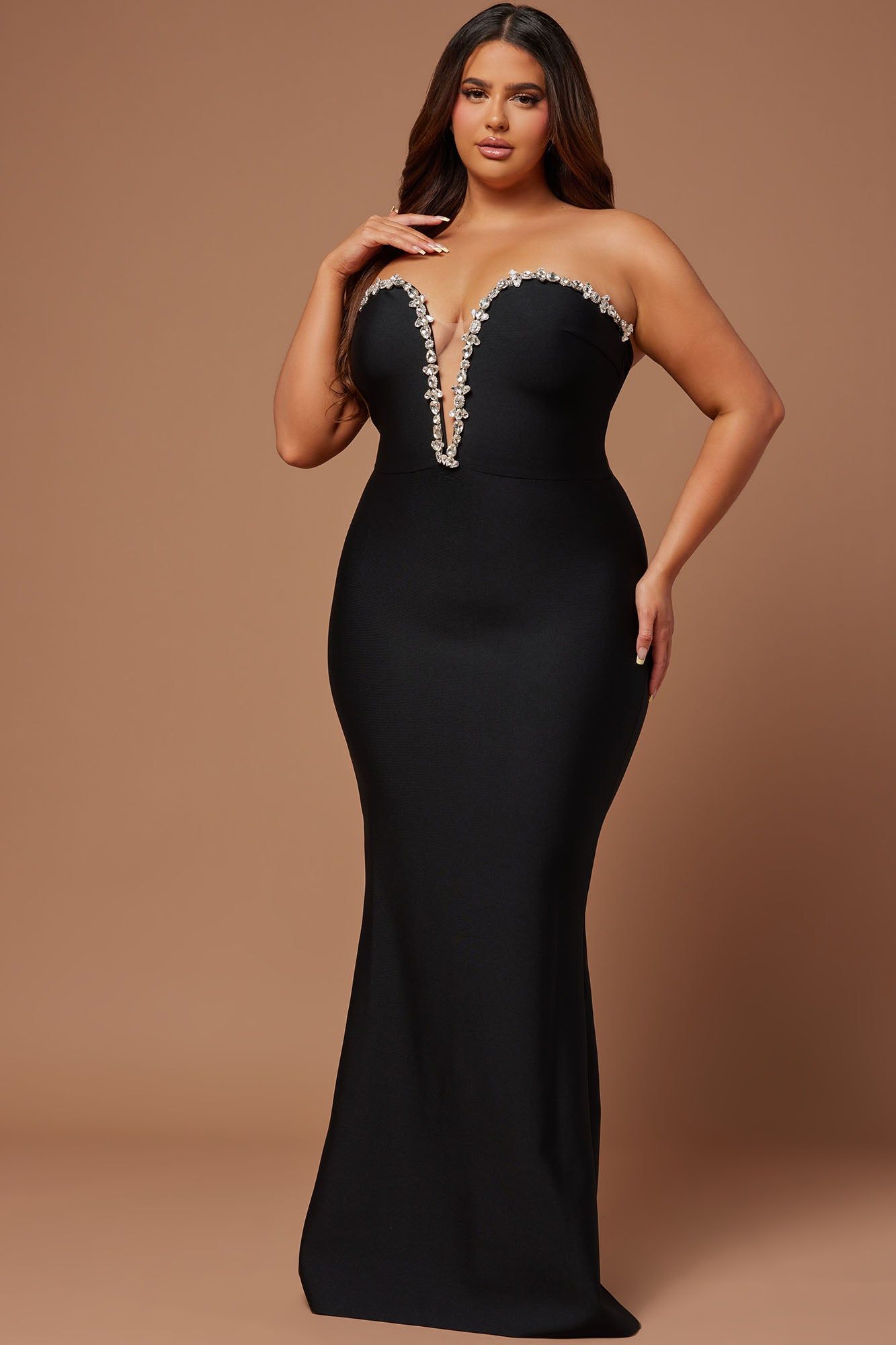 Odessa Embellished Bandage Gown - Black sold by Fashion Nova product image thumbnail 5