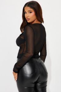 Fantasy World Mesh Top  - Black sold by Fashion Nova