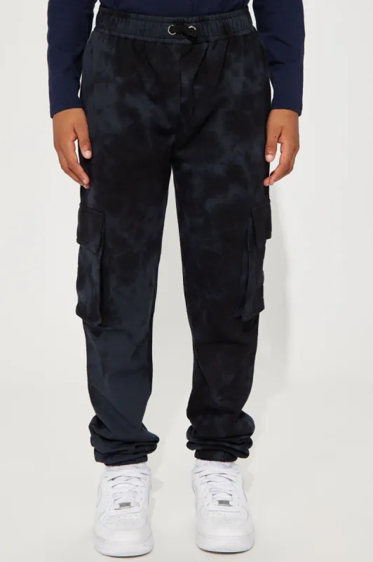 Mini Mineral Wash Fleece Joggers - Black sold by Fashion Nova