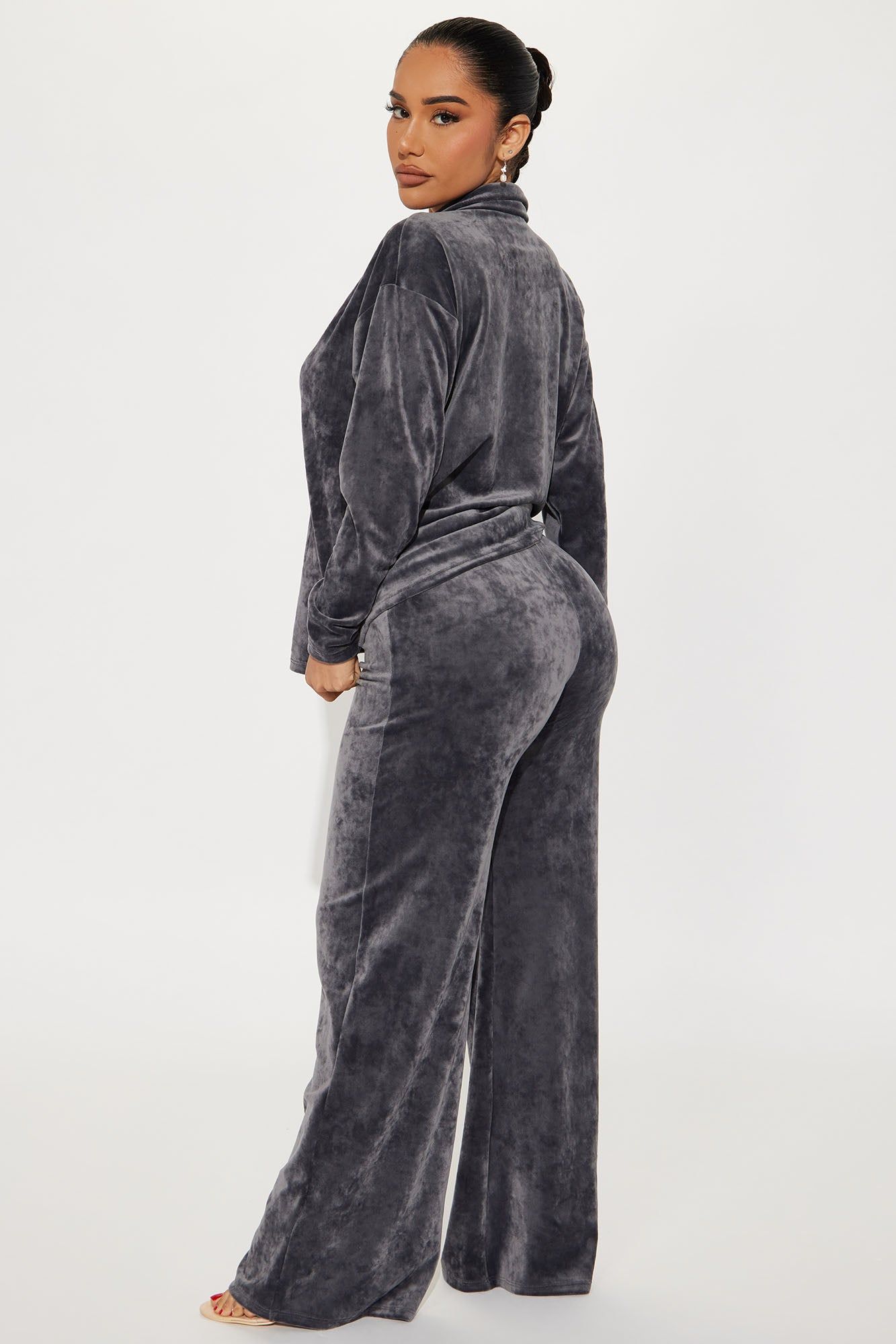 Valery Velour Pant Set - Grey sold by Fashion Nova product image thumbnail 3