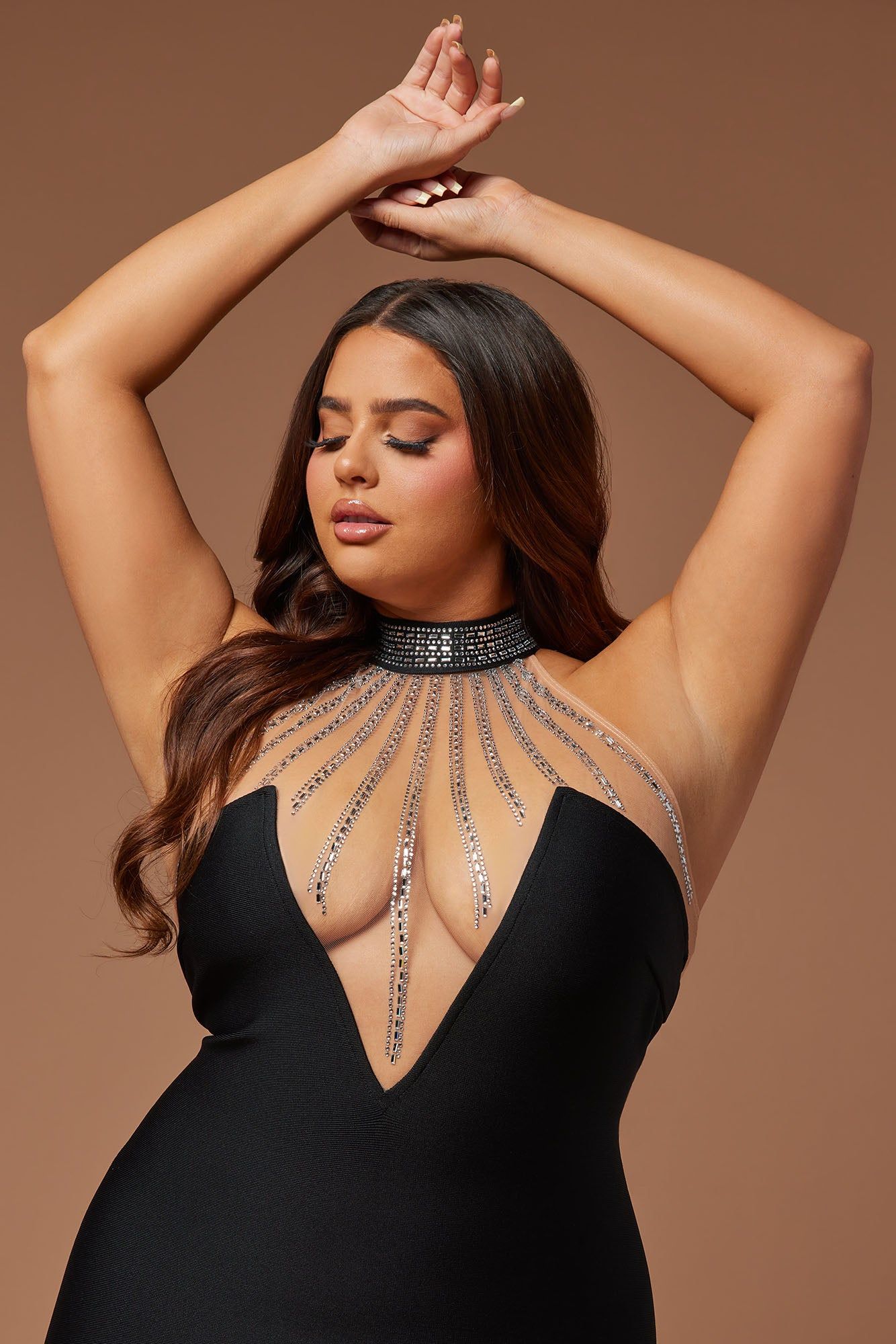 Lina Embellished Bandage Maxi Dress - Black sold by Fashion Nova product image thumbnail 2