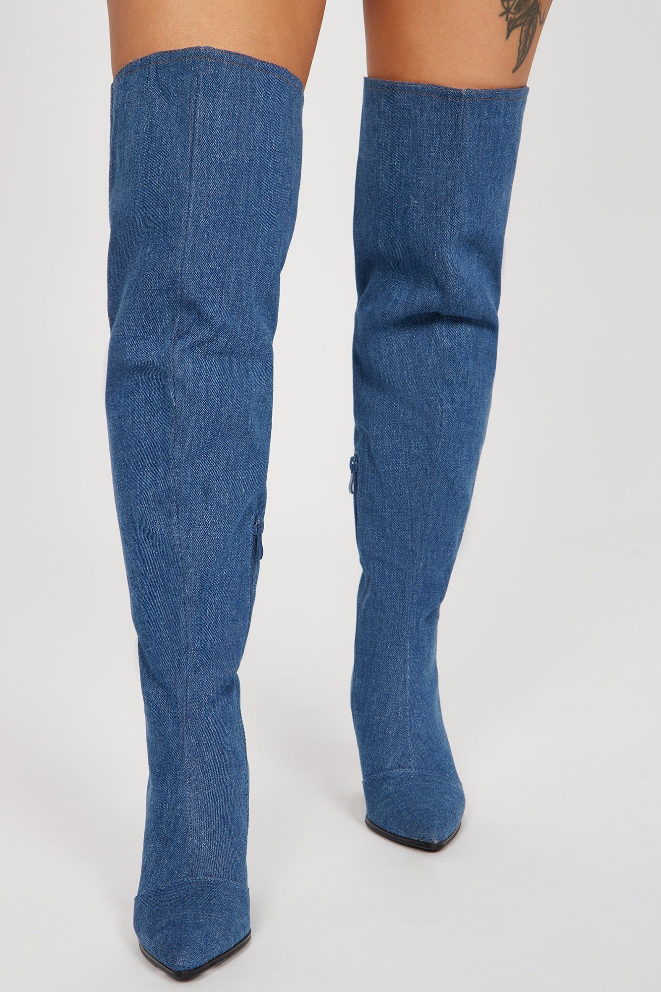 Go For It Over The Knee Boots - Dark Wash sold by Fashion Nova product image thumbnail 2