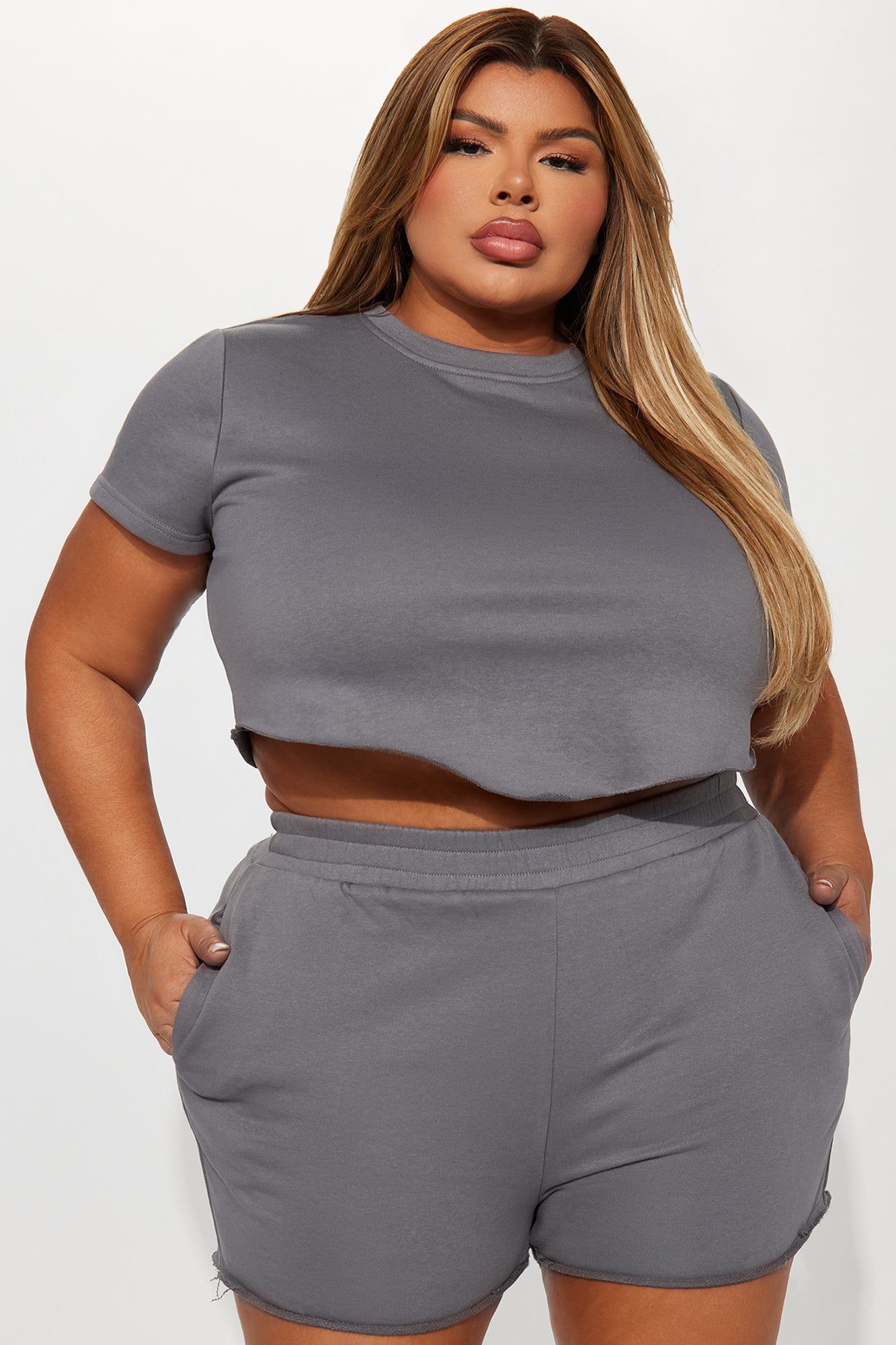 Keep It Relaxed Short Set - Charcoal sold by Fashion Nova product image thumbnail 5