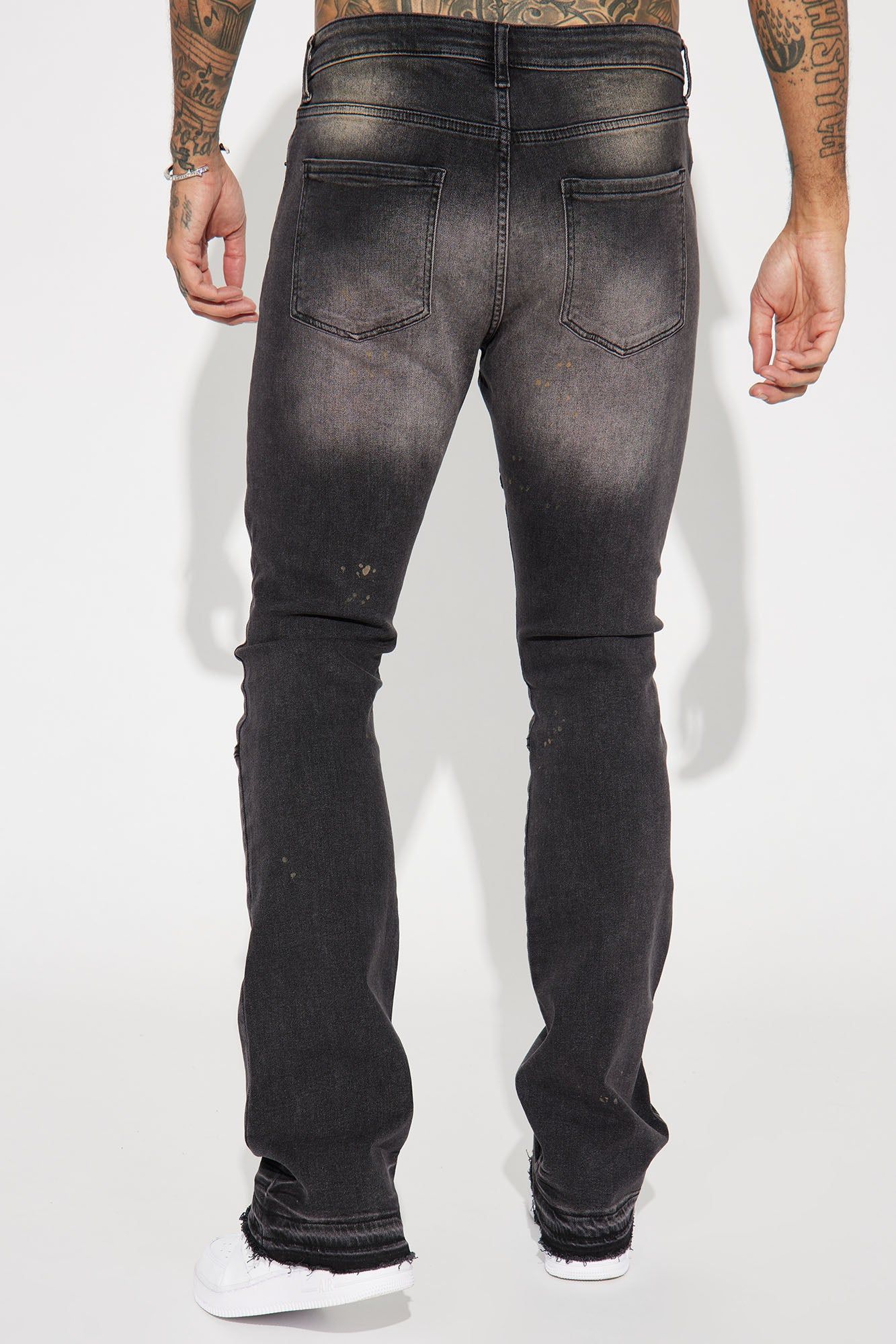 Breaking Habits Stacked Skinny Flare Jeans - Black Wash sold by Fashion Nova product image thumbnail 5