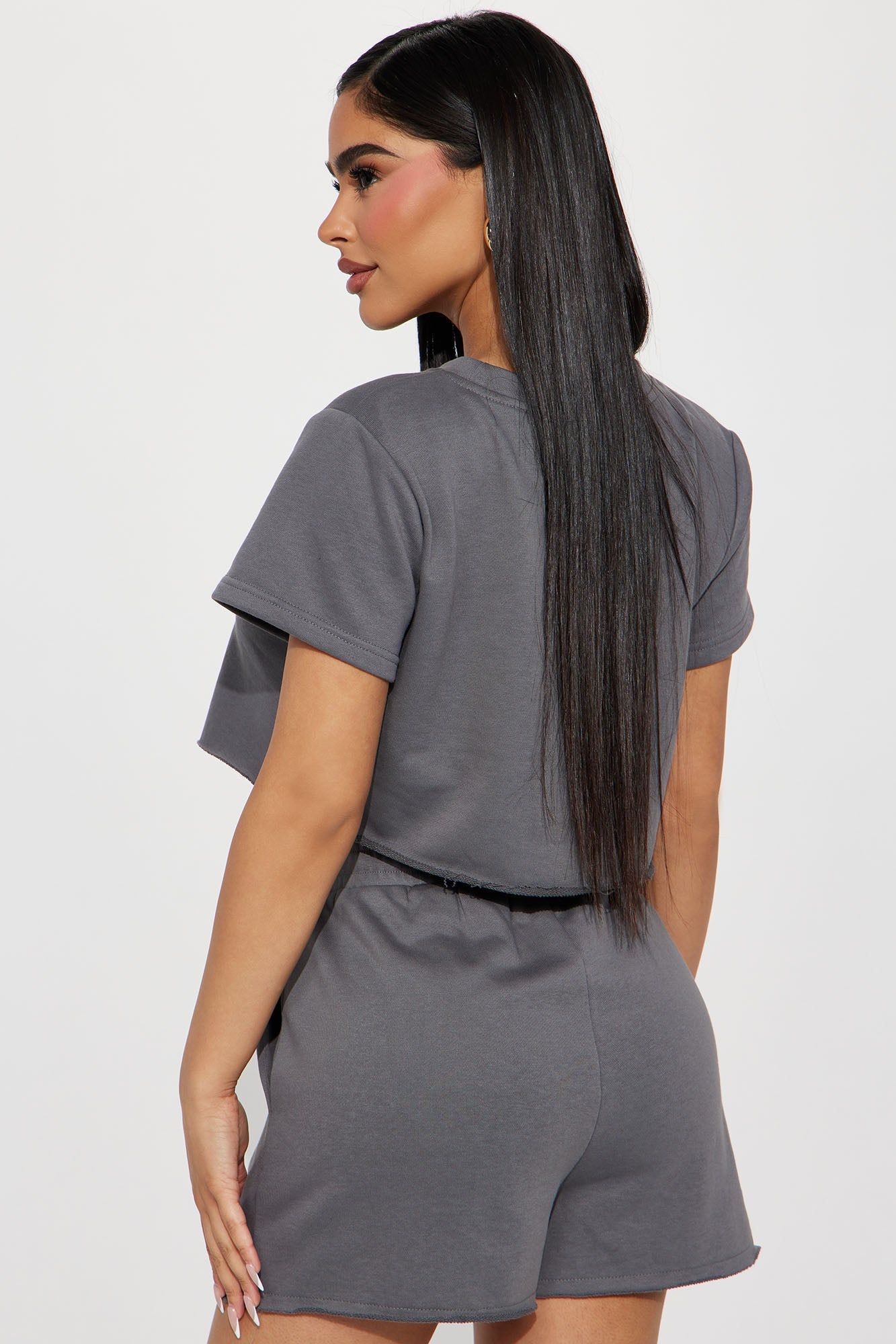 Keep It Relaxed Short Set - Charcoal sold by Fashion Nova product image thumbnail 3