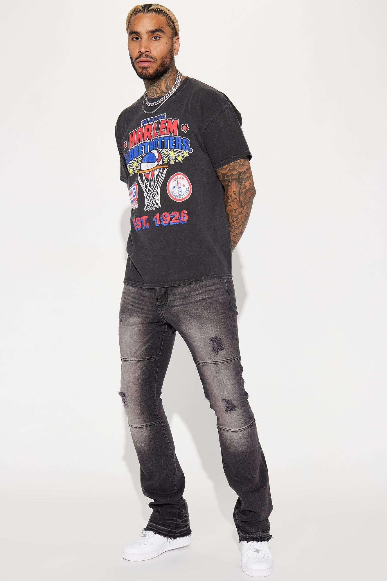 Breaking Habits Stacked Skinny Flare Jeans - Black Wash sold by Fashion Nova product image thumbnail 3