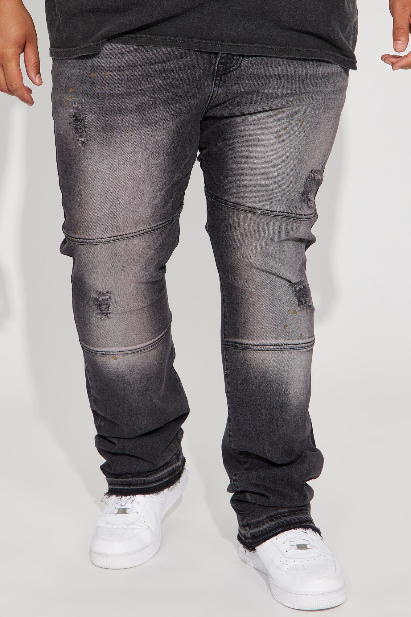 Breaking Habits Stacked Skinny Flare Jeans - Black Wash sold by Fashion Nova product image thumbnail 2
