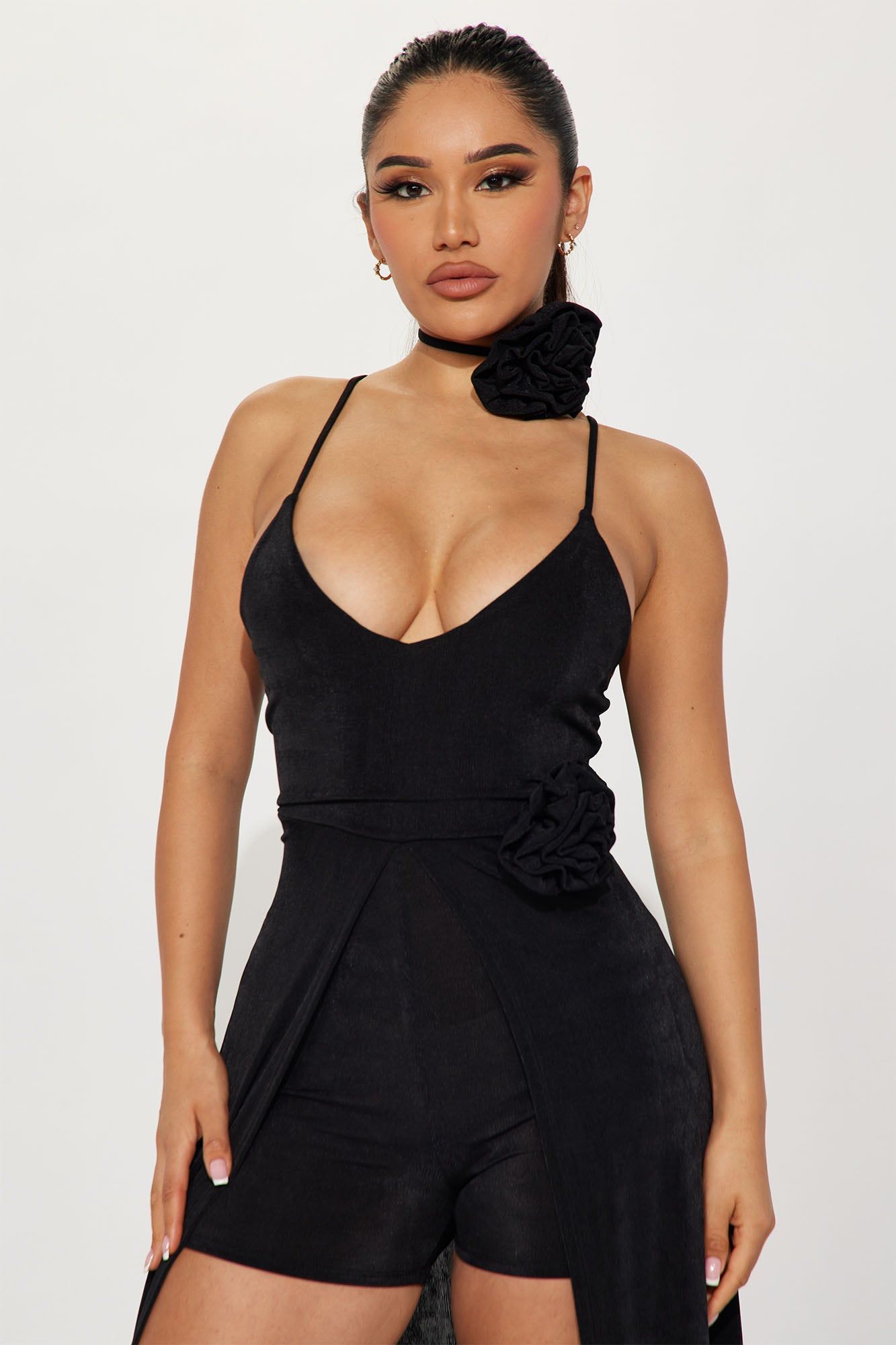 In Your Dreams Slinky Maxi Romper - Black sold by Fashion Nova product image thumbnail 2