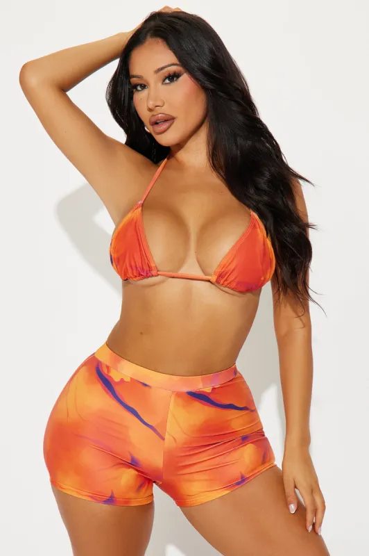 Ezra Boyshort 2 Piece Bikini - Red/combo sold by Fashion Nova